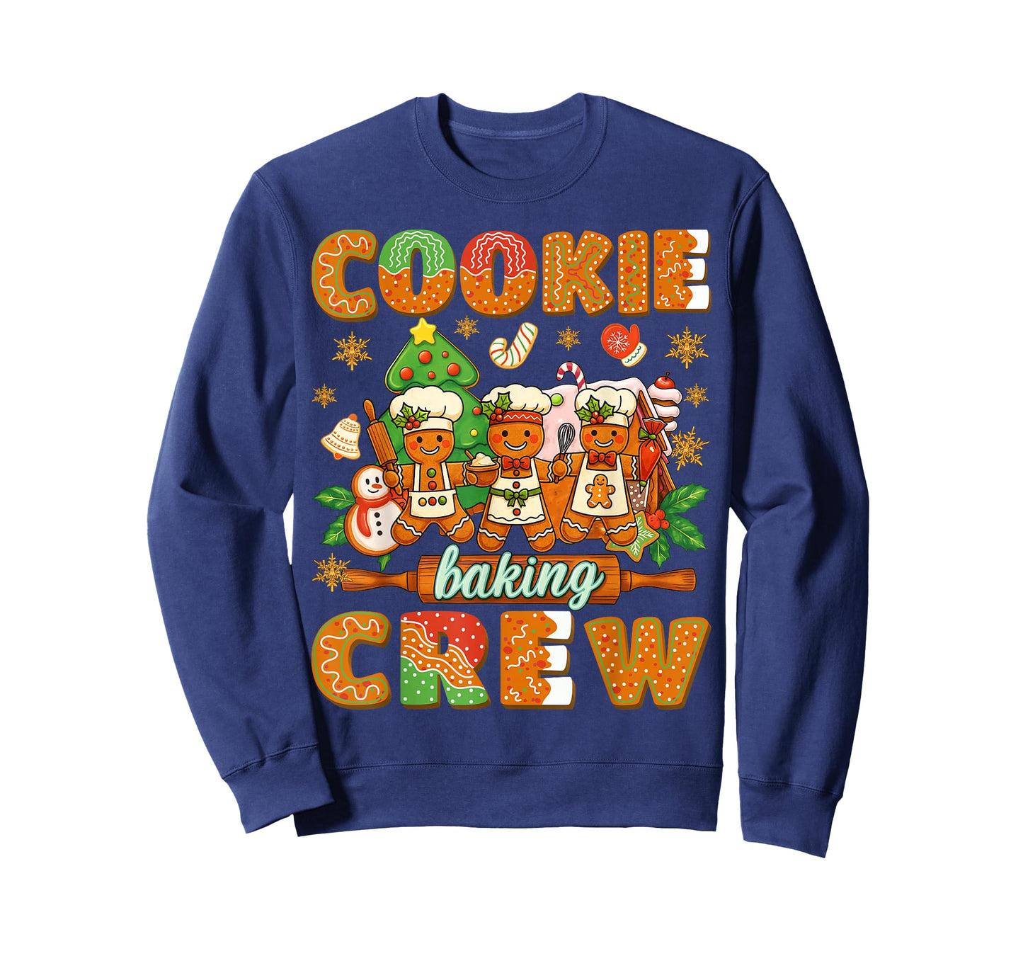 Christmas Cookie Baking Crew Gingerbread Man Xmas Baker Kids T-Shirt