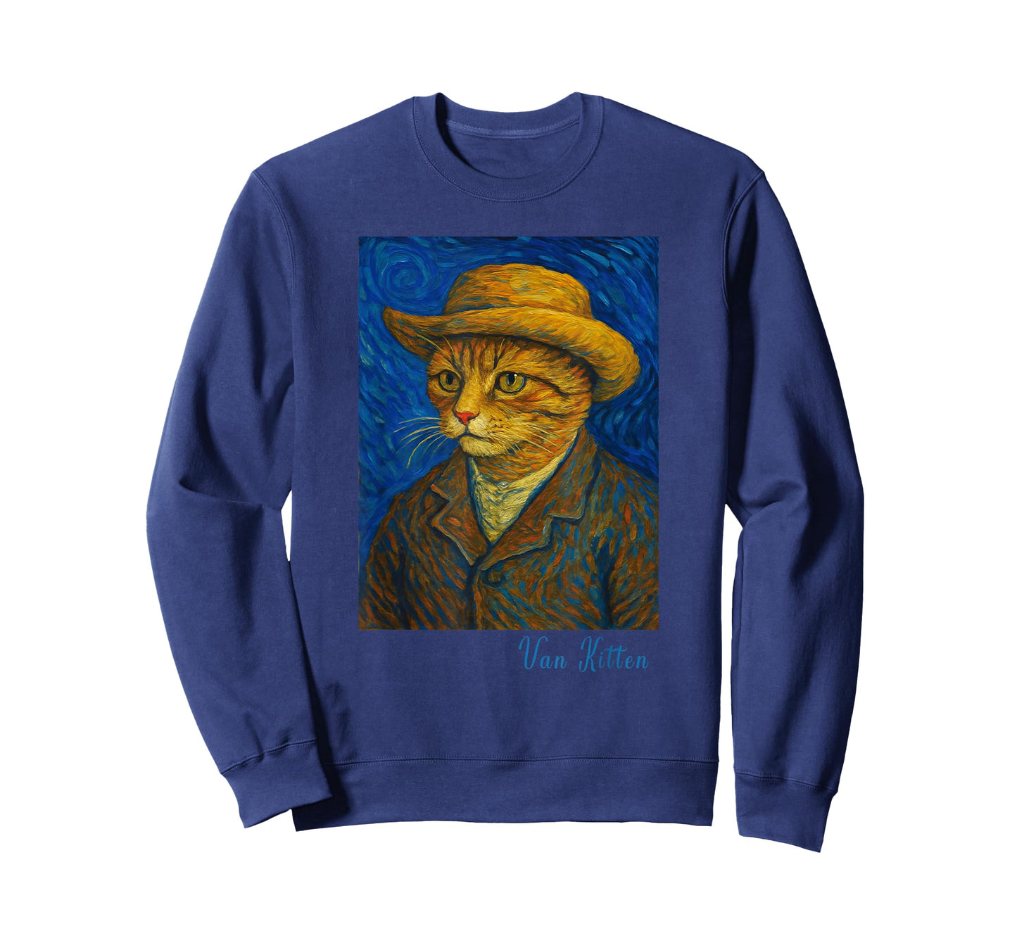Van Gogh Cat Kitten Lover Self Portrait Artist Style T-Shirt