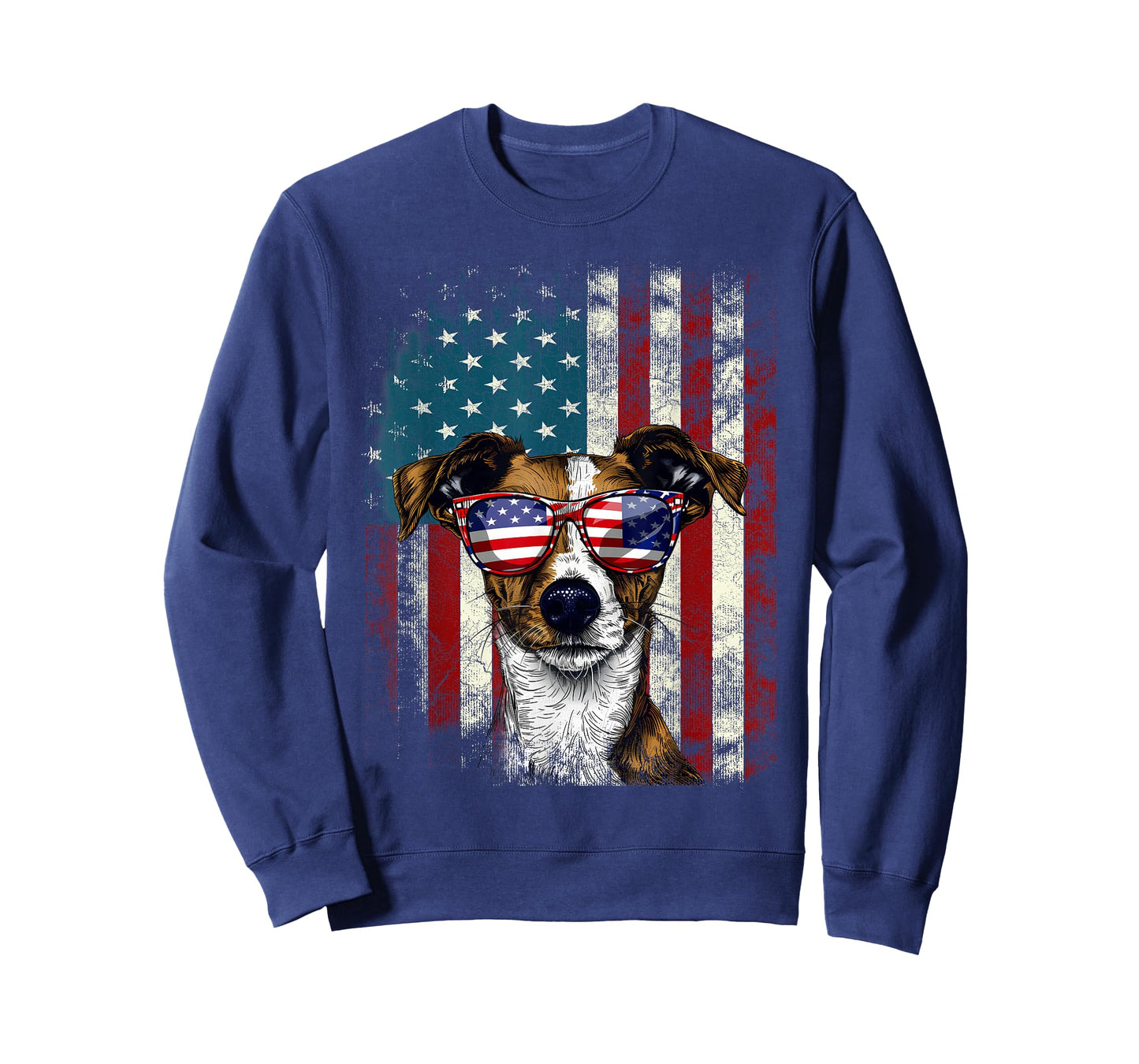 Patriotic Jack Russell Terrier American Flag 4th of July T-Shirt