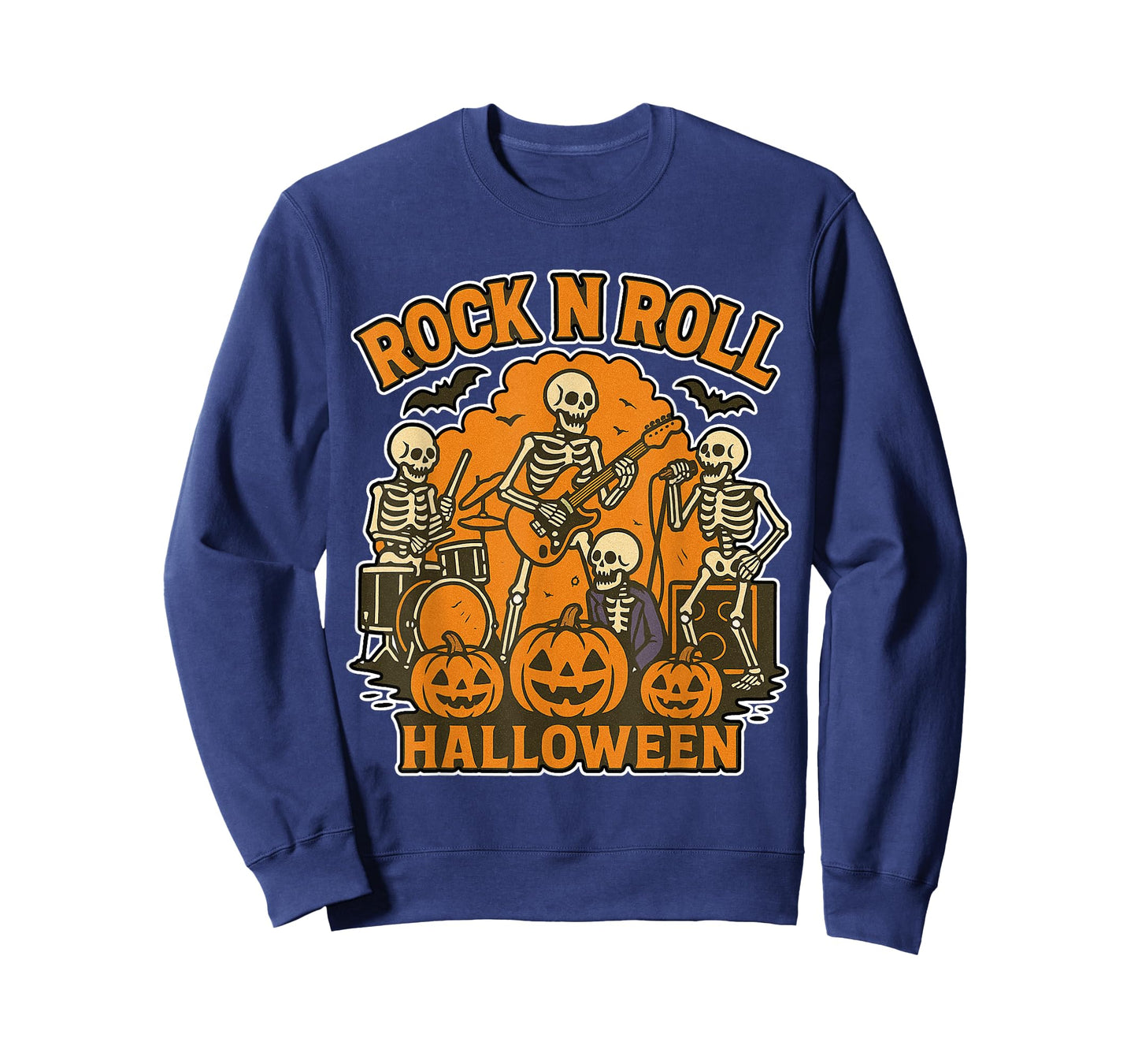 Halloween Rock N Roll Skeleton Band Music Costume 2025 T-Shirt