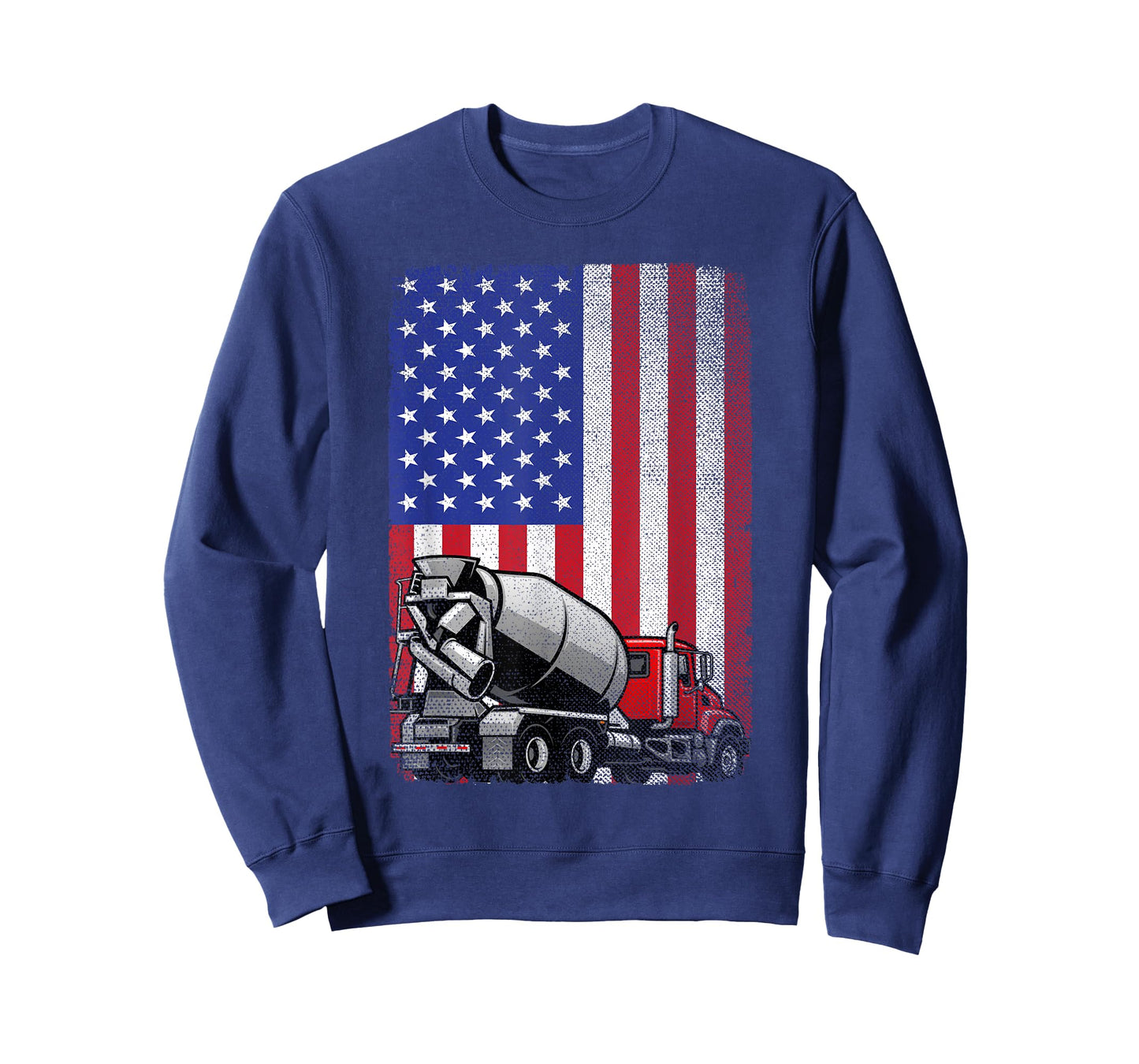 Patriotic Cement Truck Driver Concrete Mixer American Flag T-Shirt