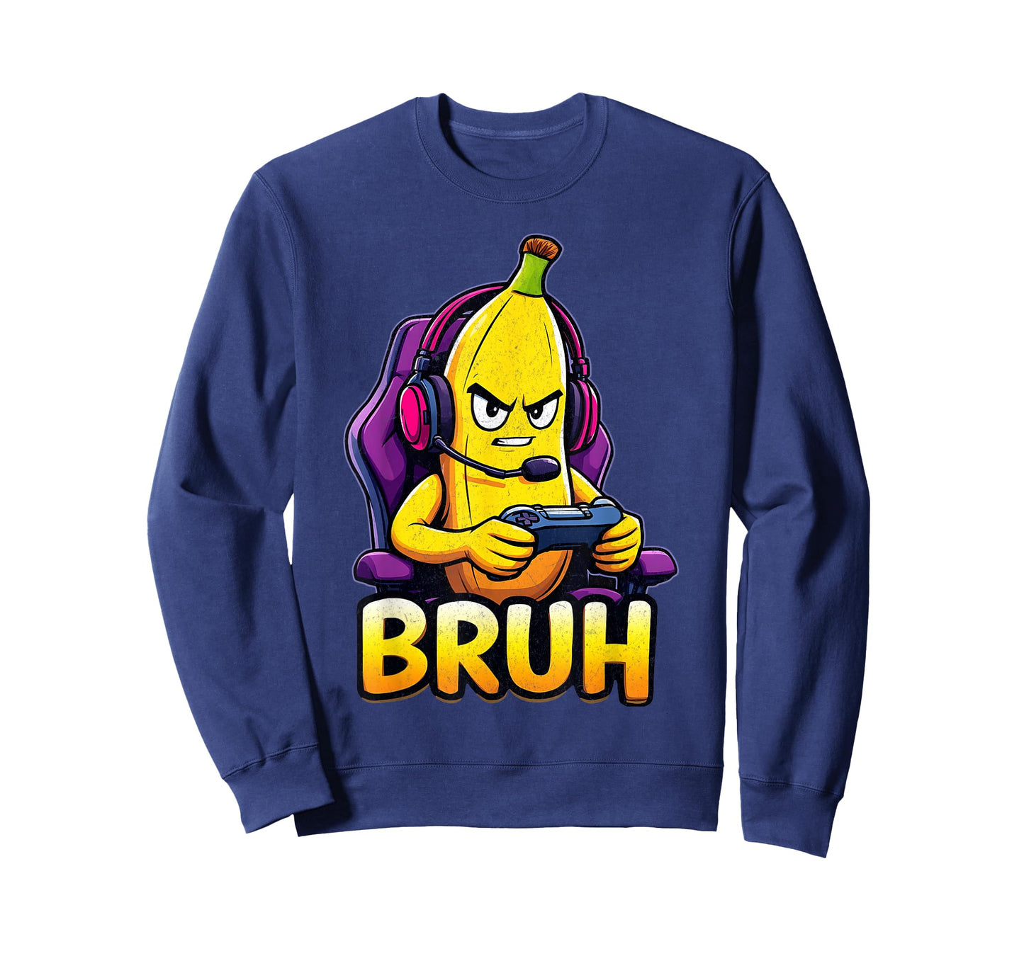Funny Banana Gamer Bruh Meme Controller Gaming Humor Boys T-Shirt