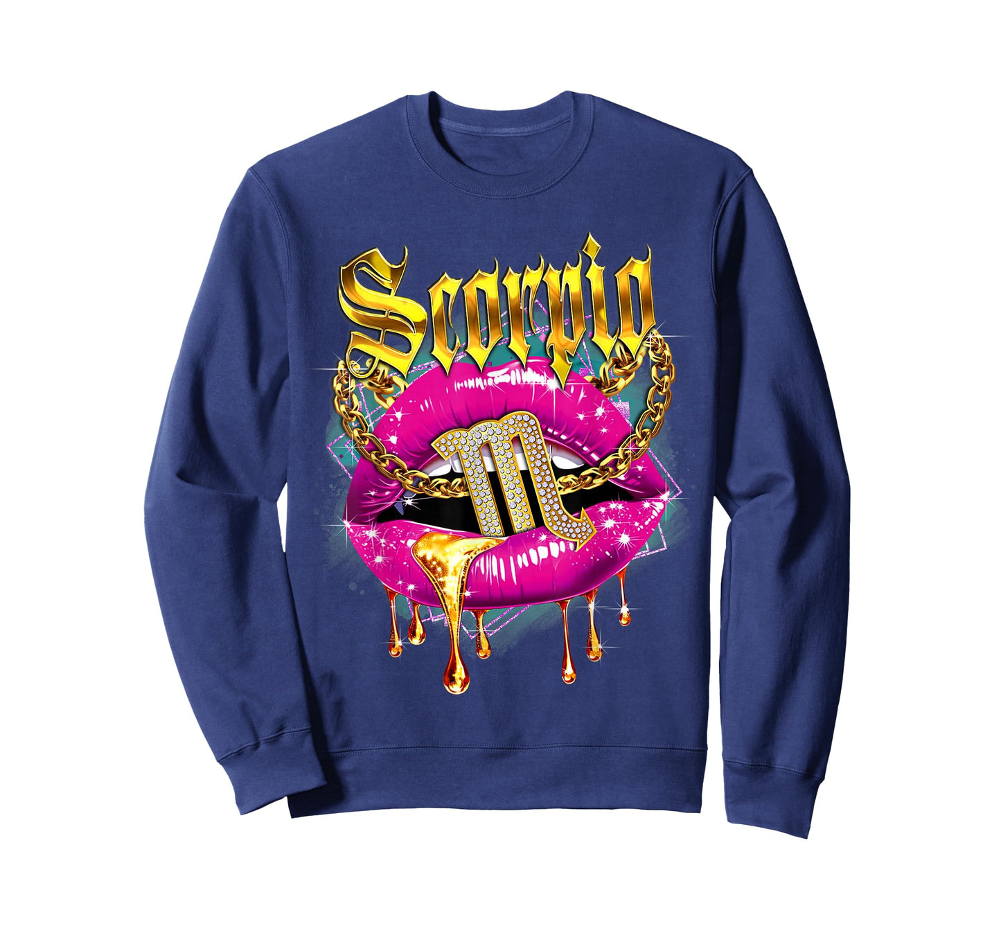 Scorpio Queens Birthday Pink Lips Afro Girls Scorpio Zodiac T-Shirt
