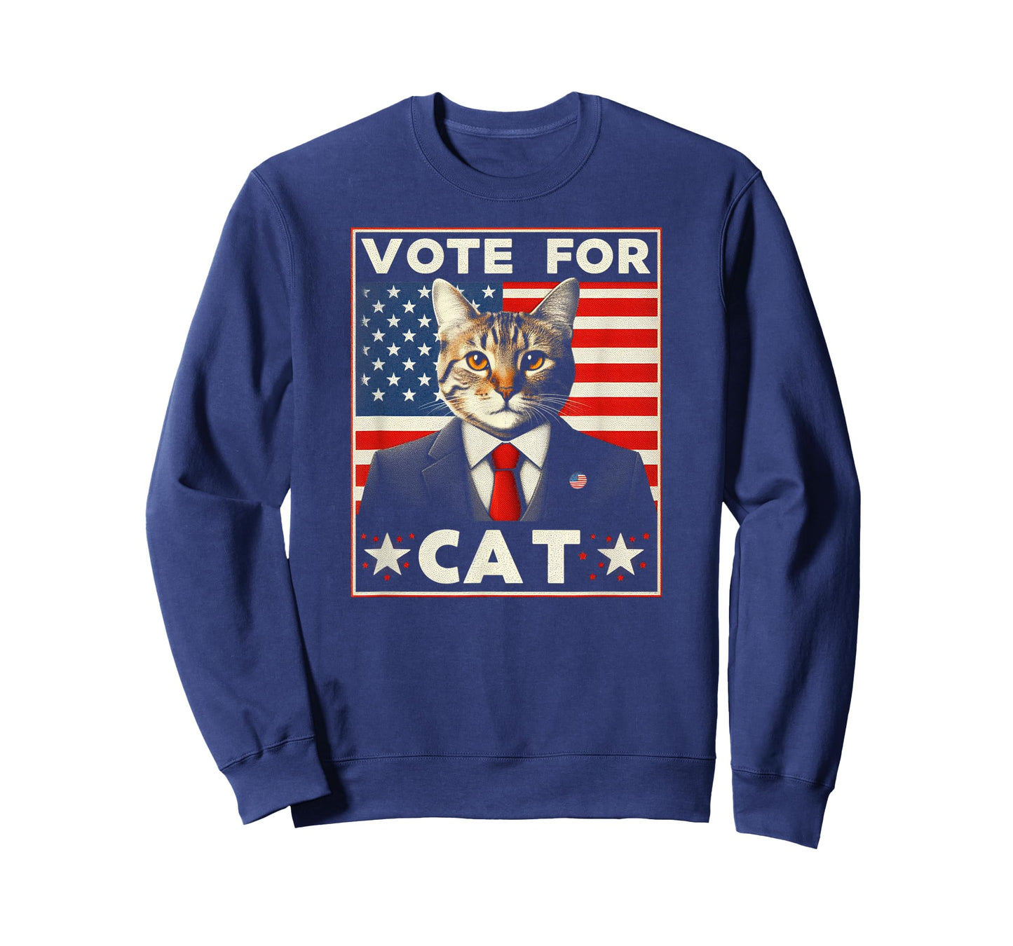 Cat for President Election Vote Cat USA Flag Women Kids Men T-Shirt