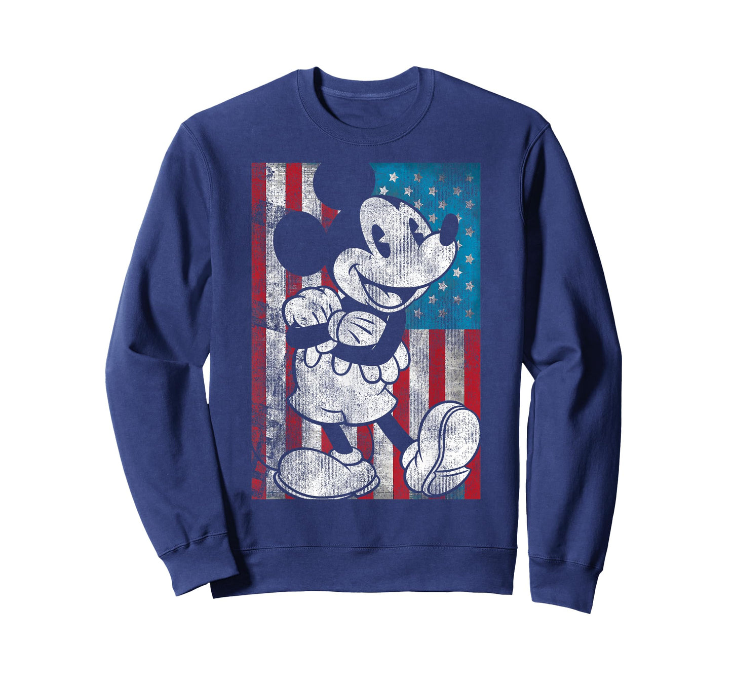 Disney Mickey and Friends 4th of July Vintage Flag Portrait T-Shirt