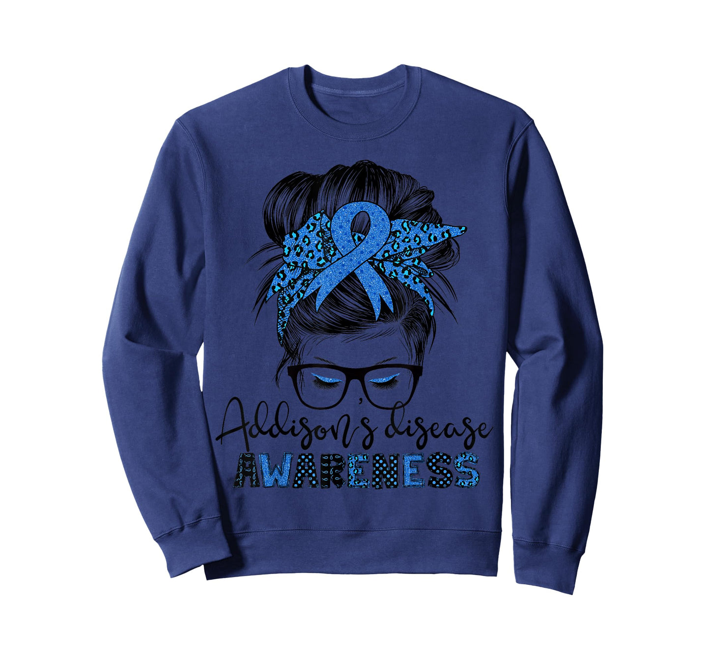 Addison's disease awareness messy hair bun T-Shirt