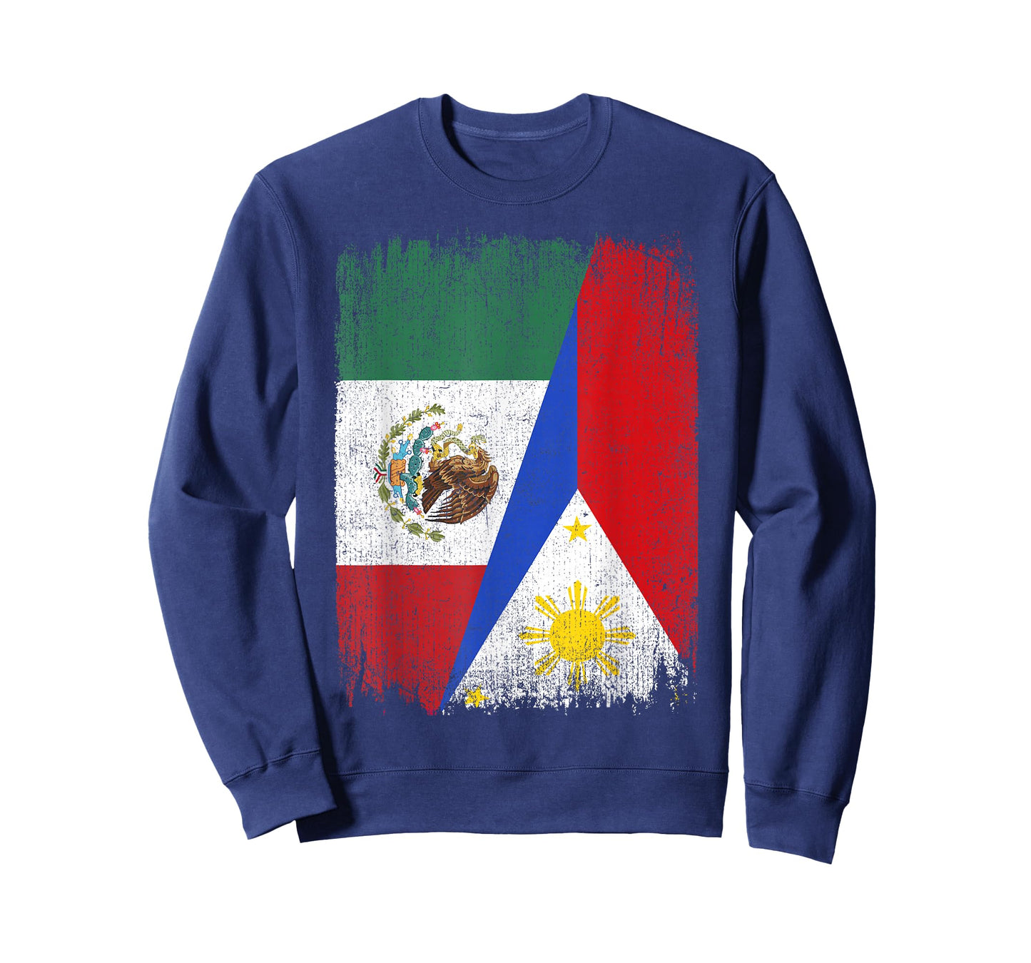 Half Mexico Philippines Flag Mexican Filipino Roots T-Shirt