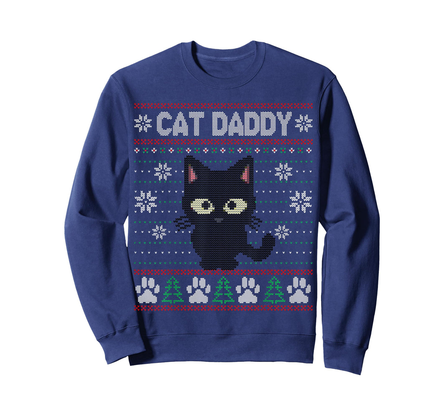 Cat Daddy Ugly Christmas Sweater Pajama Kitty Cat Lover Xmas T-Shirt