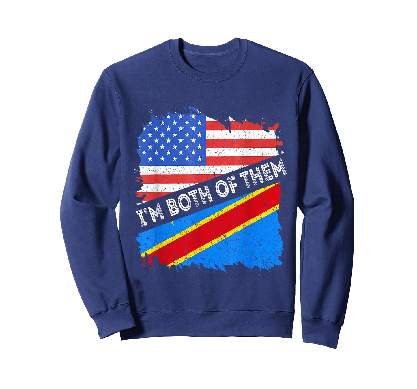 Republic Of Congo I'm Both Of Them USA America Congo Flag T-Shirt