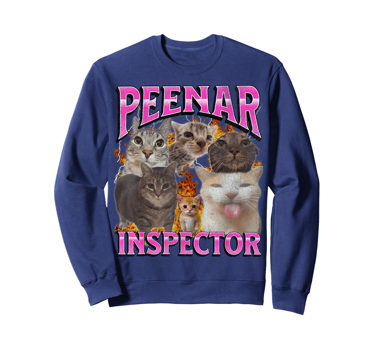 Peenar Inspector Funny Offensive Cat Meme Bootleg Graphic Men Women T-Shirt