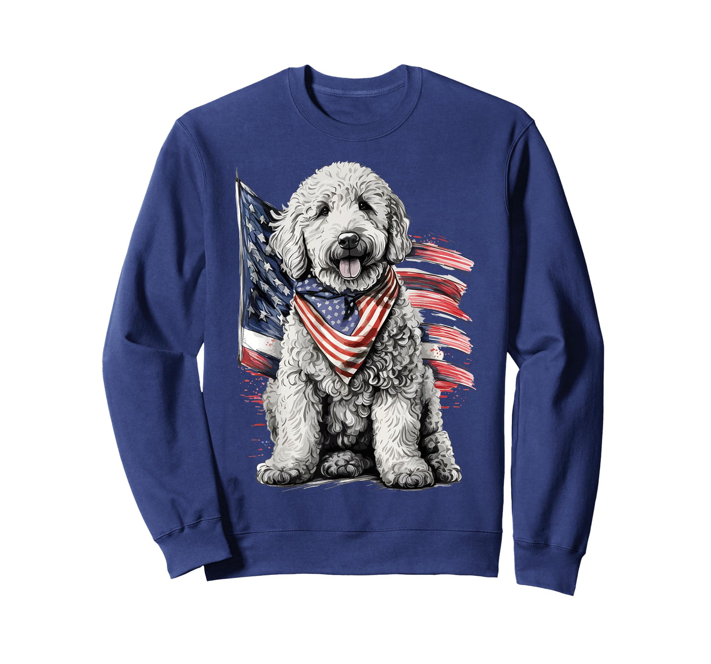 Goldendoodle 4th of July Patriotic Golden Doodle Dog T-Shirt
