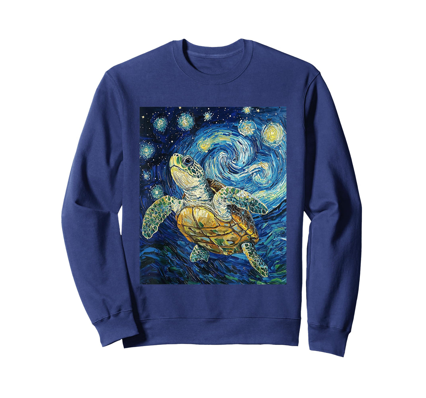Cute Tortoise Turtle - Van Gogh Style - Starry Night T-Shirt