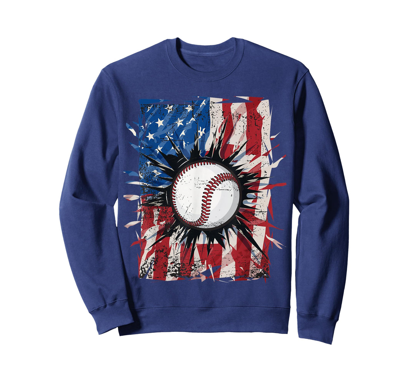 Patriotic Baseball 4th of July Men USA American Flag Boys T-Shirt
