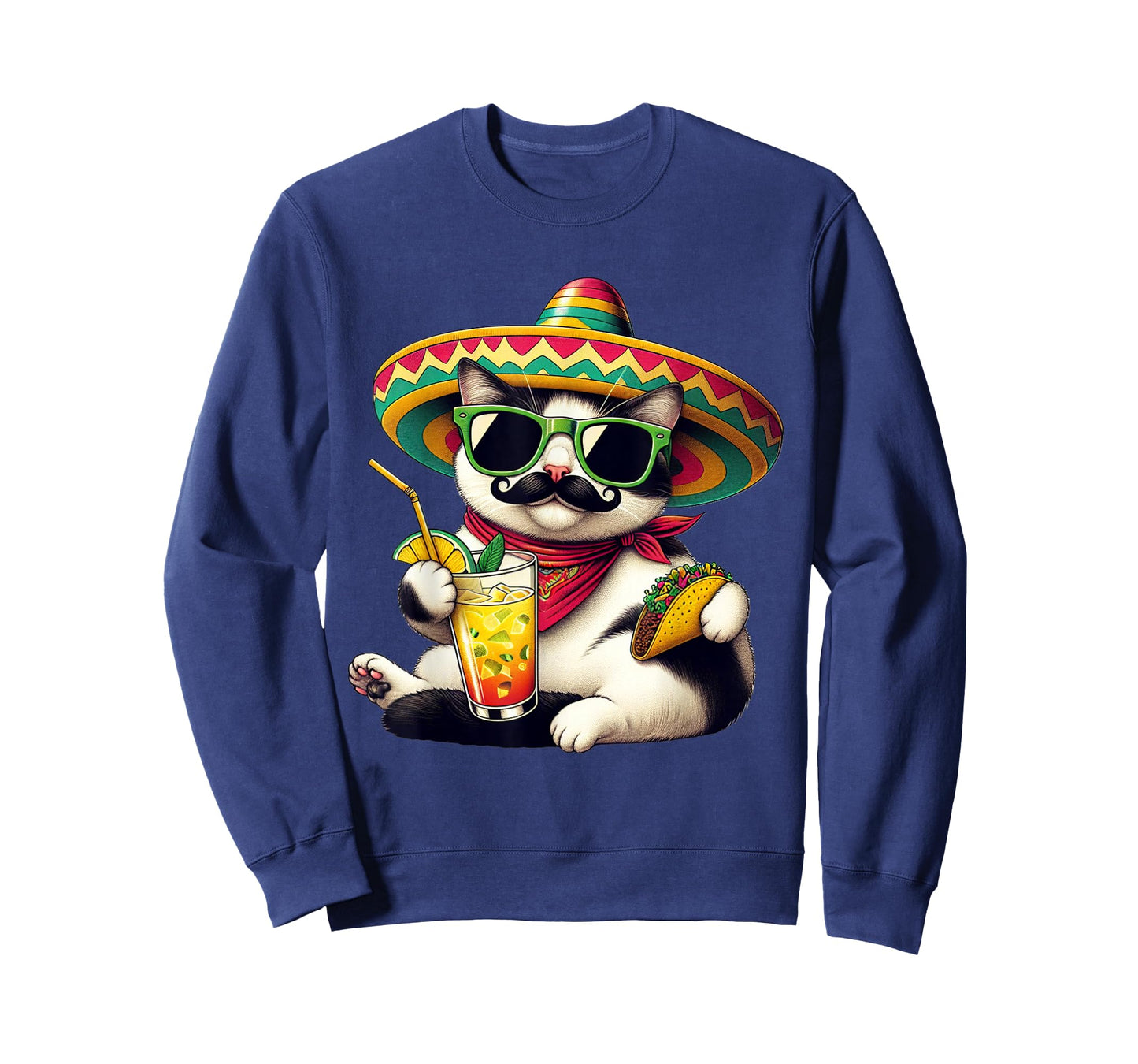 Funny Cinco De Mayo Cat Lovers Tacos Fiesta Humor Funny Meow T-Shirt