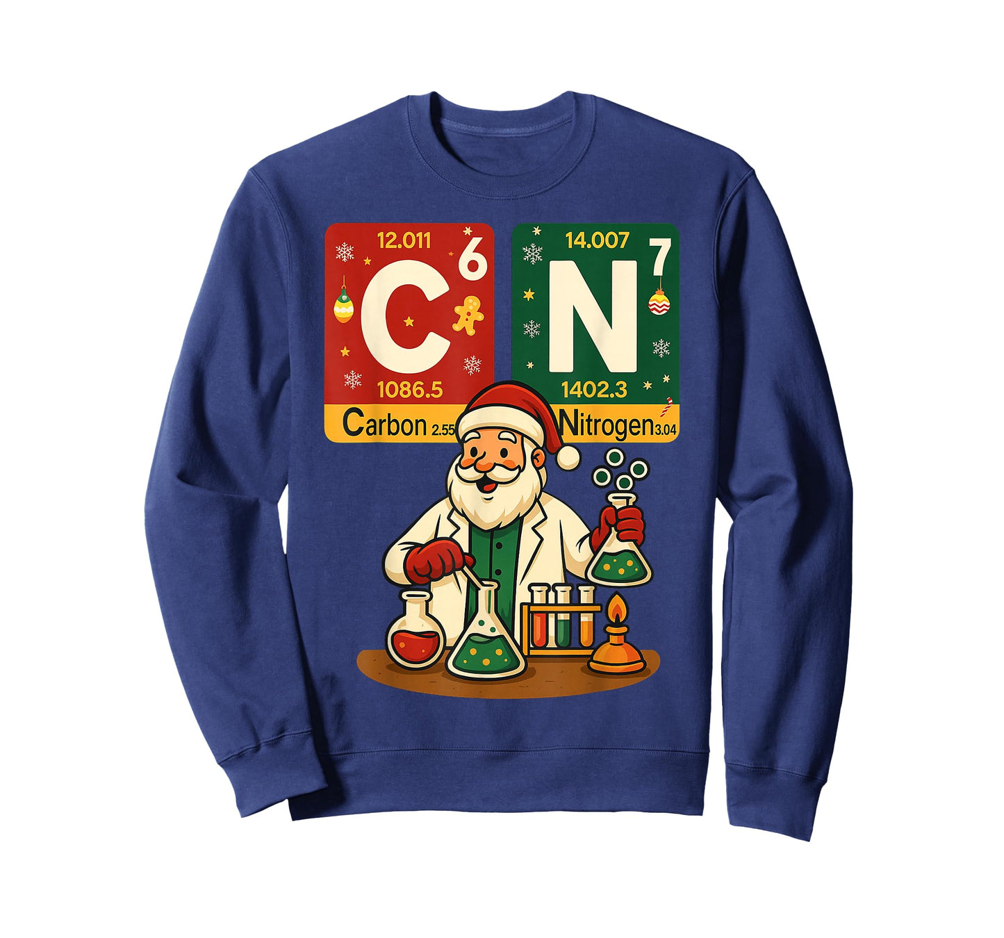 HUGvyn Science Christmas Carbon Nitrogen Six Seven 6 7 Meme T-Shirt