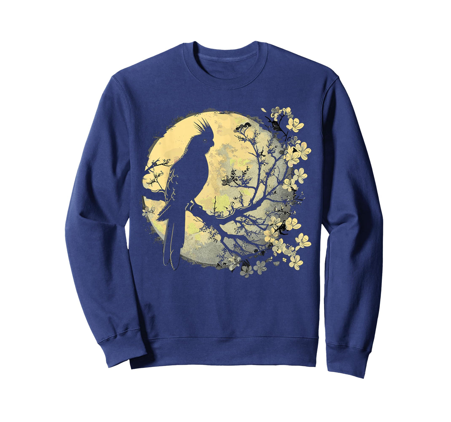 Cockatiel Parrot Lliebhaber Bird Moon and Flowers T-Shirt