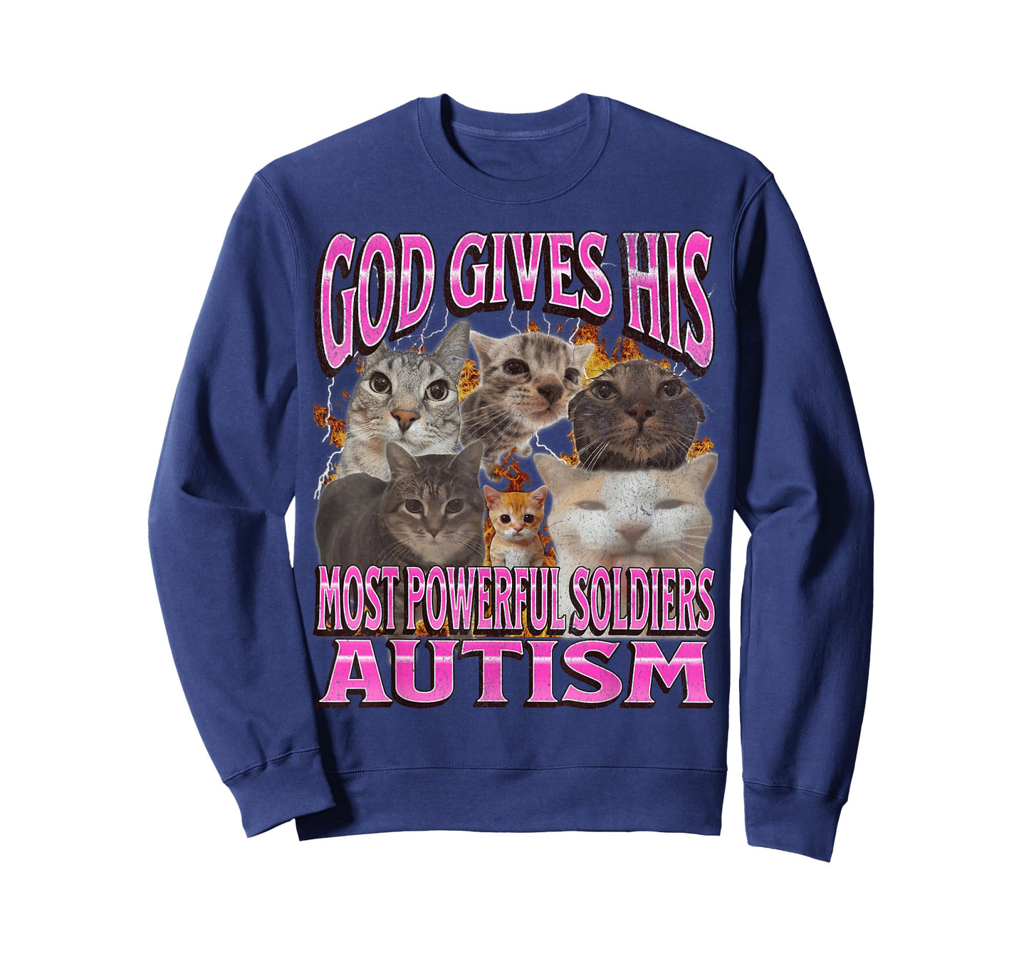 God Gives His Most Powerful Autism Funny Cat Meme Bootleg T-Shirt