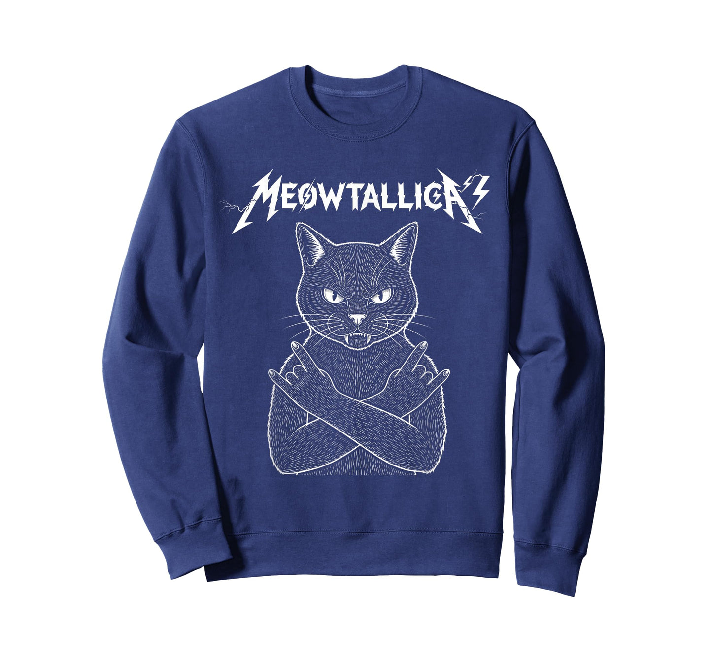 Meowtallica Cat Kitten Kitty Lover Thanksgiving Christmas T-Shirt