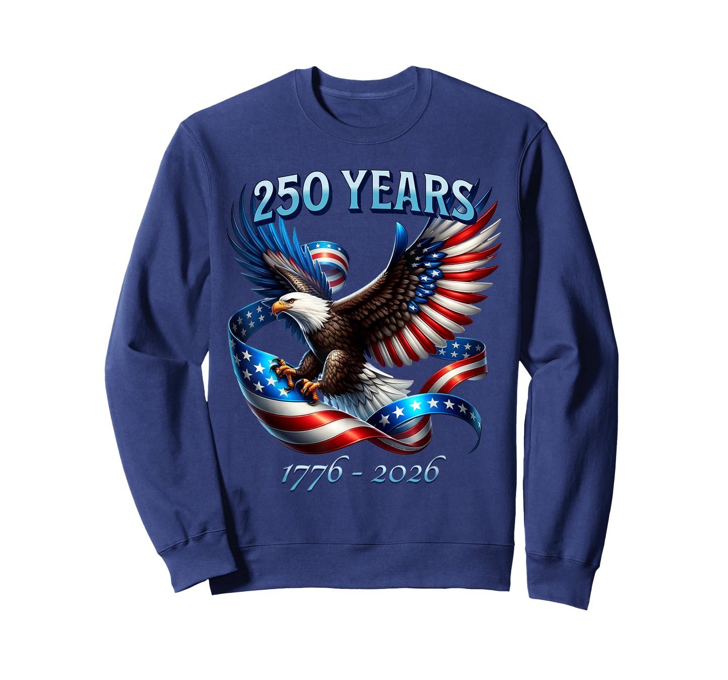 Patriotic Eagle and Flag 250 Years 1776-2026 T-Shirt