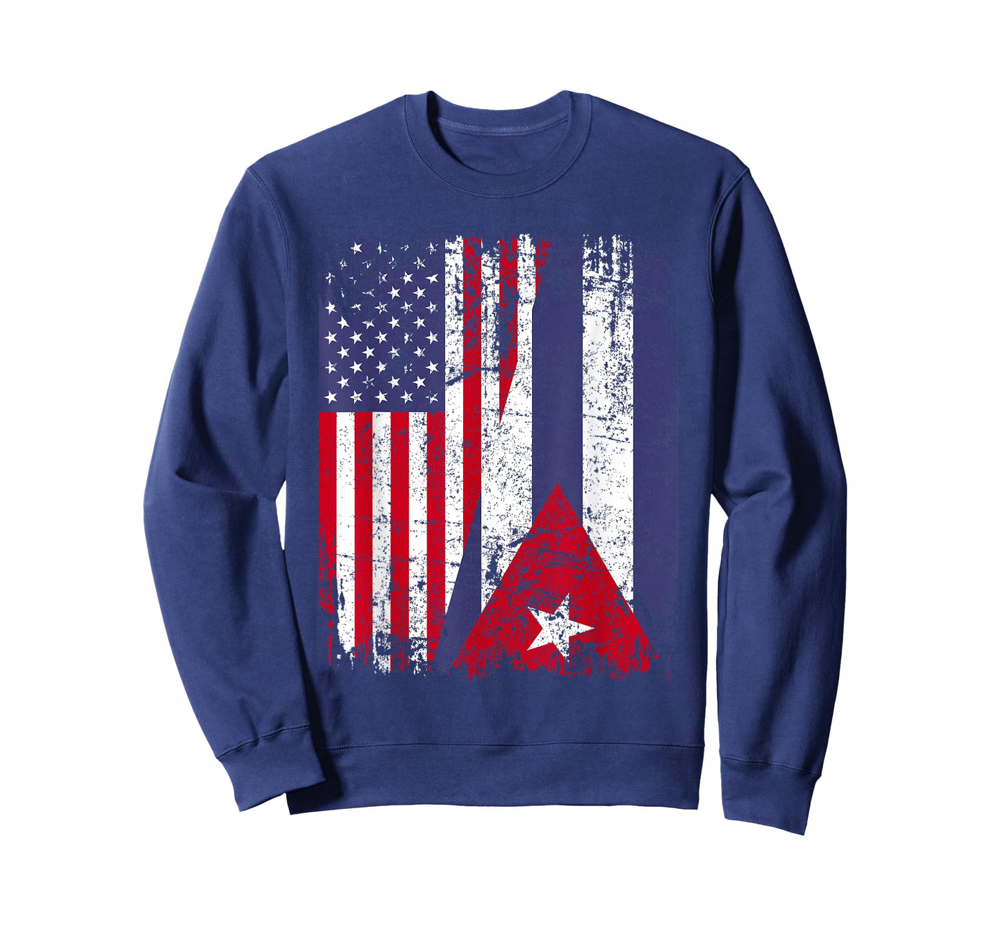CUBAN ROOTS | Half American Flag | CUBA FLAG T-Shirt