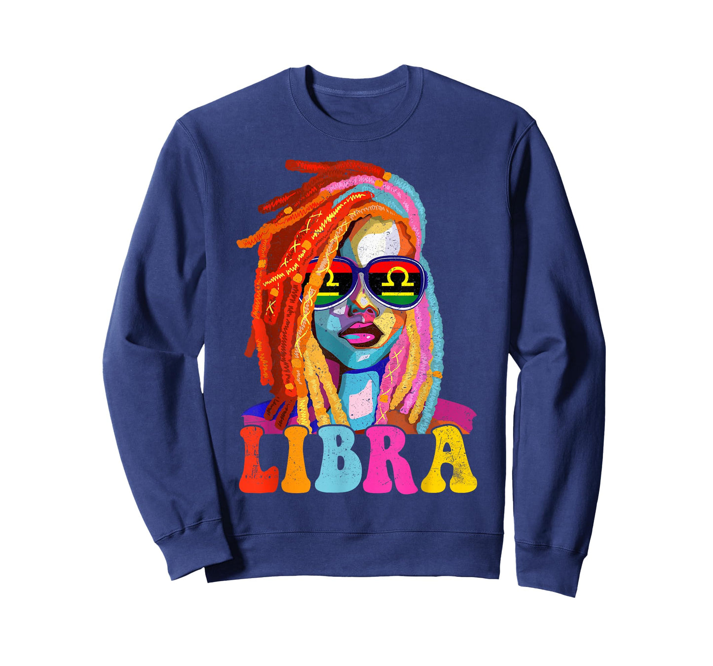 Libra Queen African American Loc'd Women Zodiac Sign T-Shirt