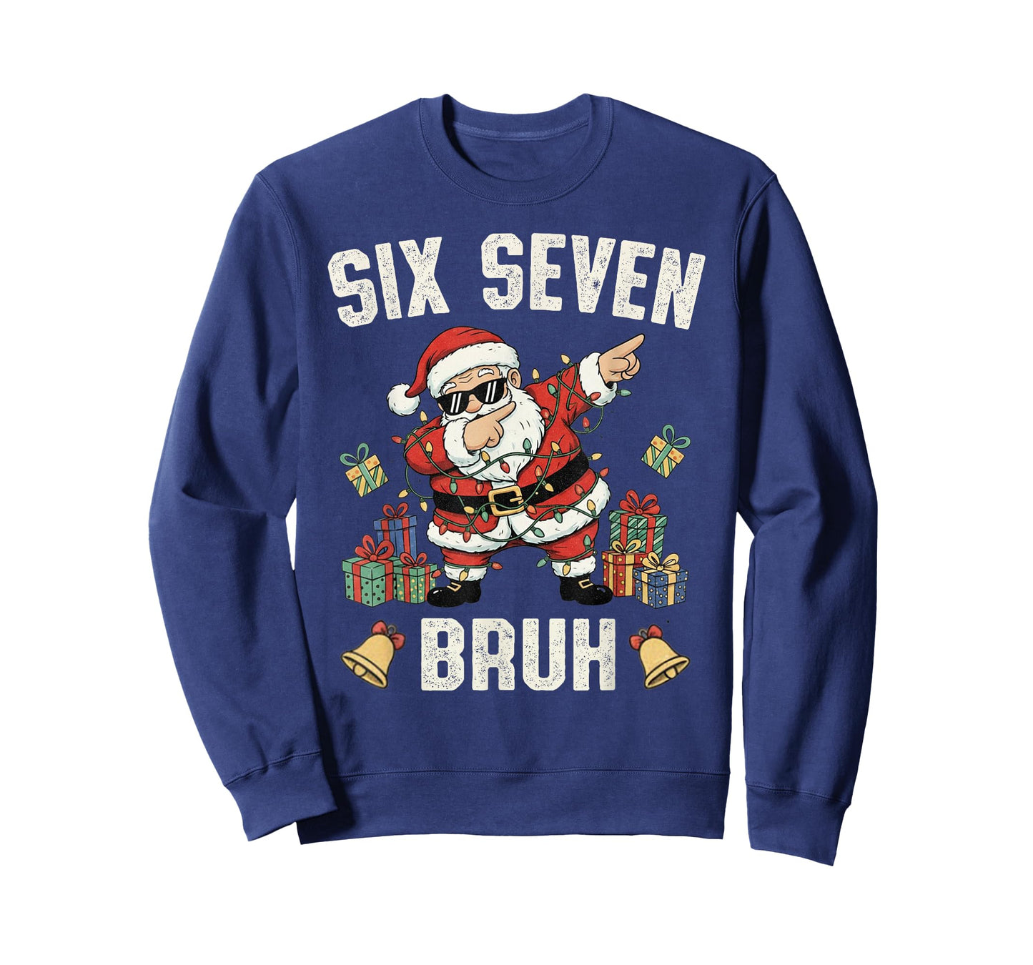 67 Six Seven Funny Christmas 6 7 Meme Santa Dabbing T-Shirt