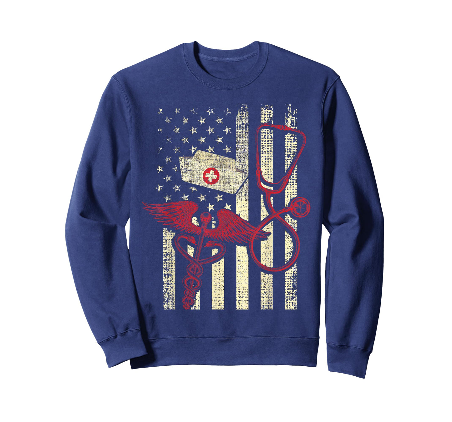 Patriotic Registered Nurse USA Flag Nursing RN Healthcare T-Shirt