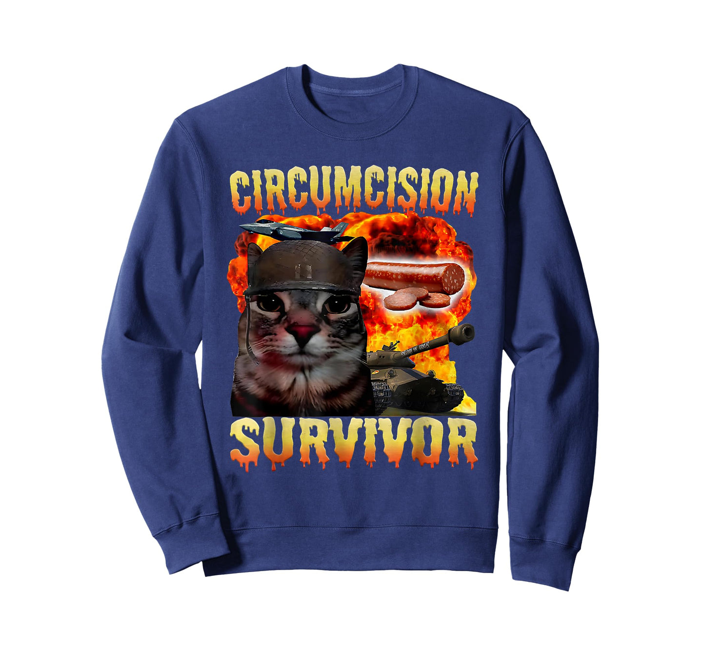Circumcision Survivor Funny Oddly Specific Cat Meme Cats T-Shirt