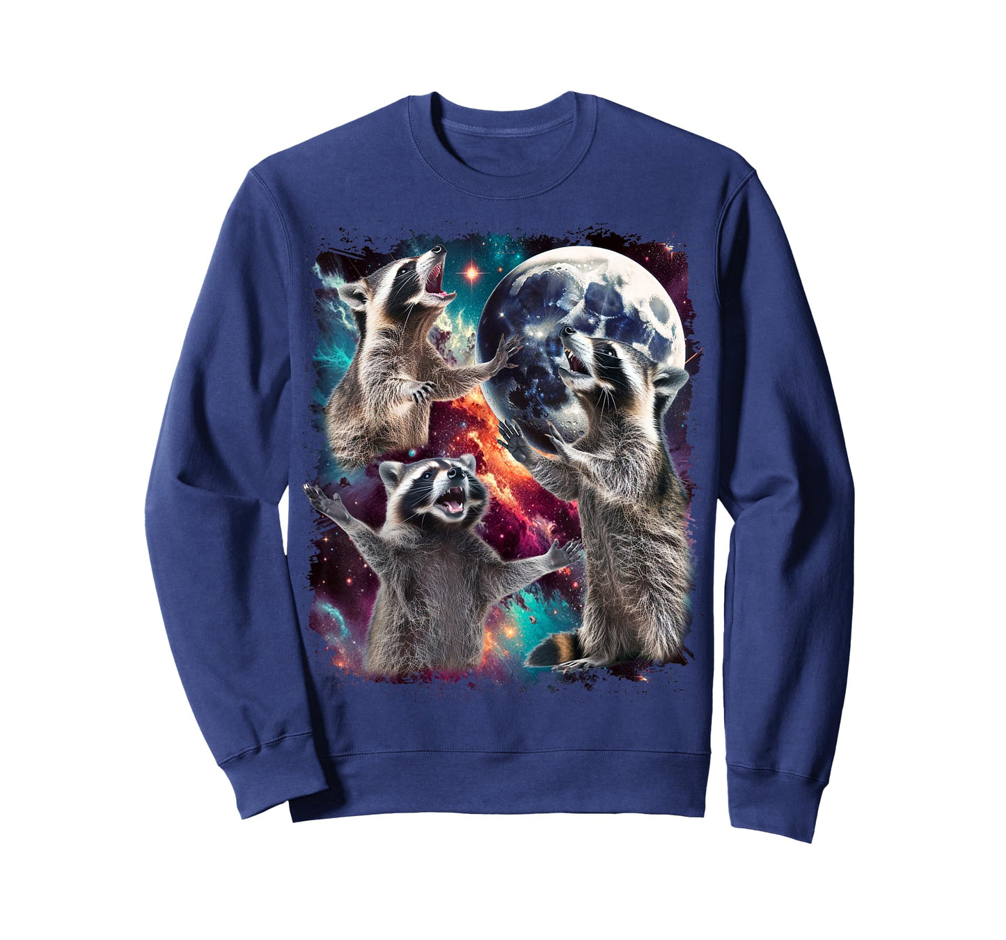 Three Racoon Moon | 3 Racoon Moon Funny Cursed Meme T-Shirt