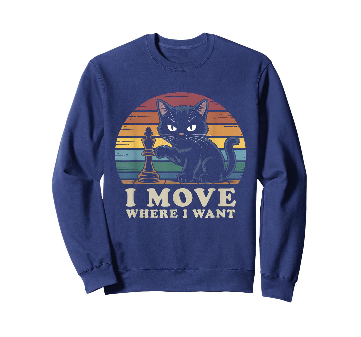 Funny Chess Cat, I Move Where I Want, Game Lovers, Pet Fans T-Shirt