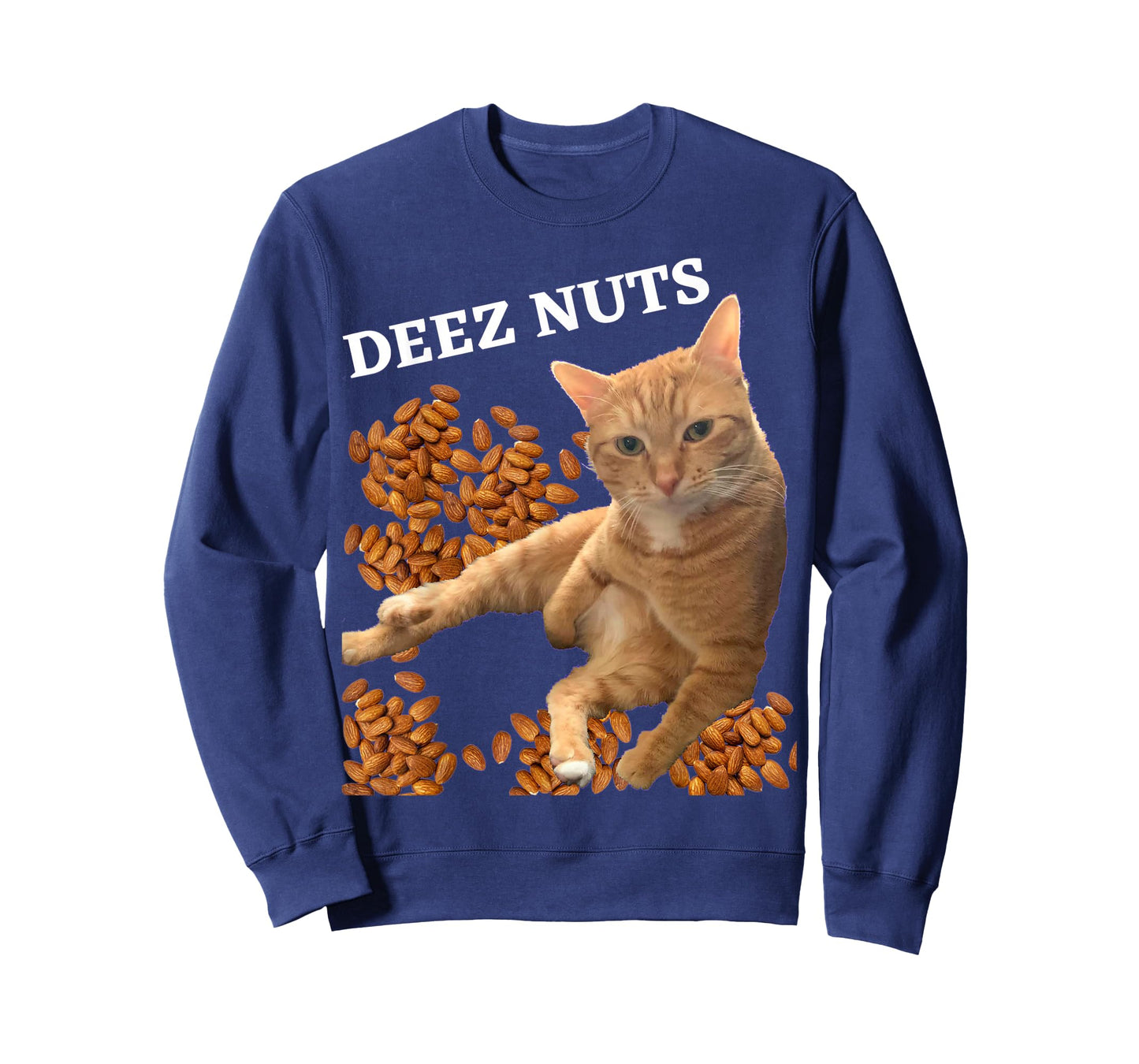 Funny Cat Deez Nuts Joke T-Shirt