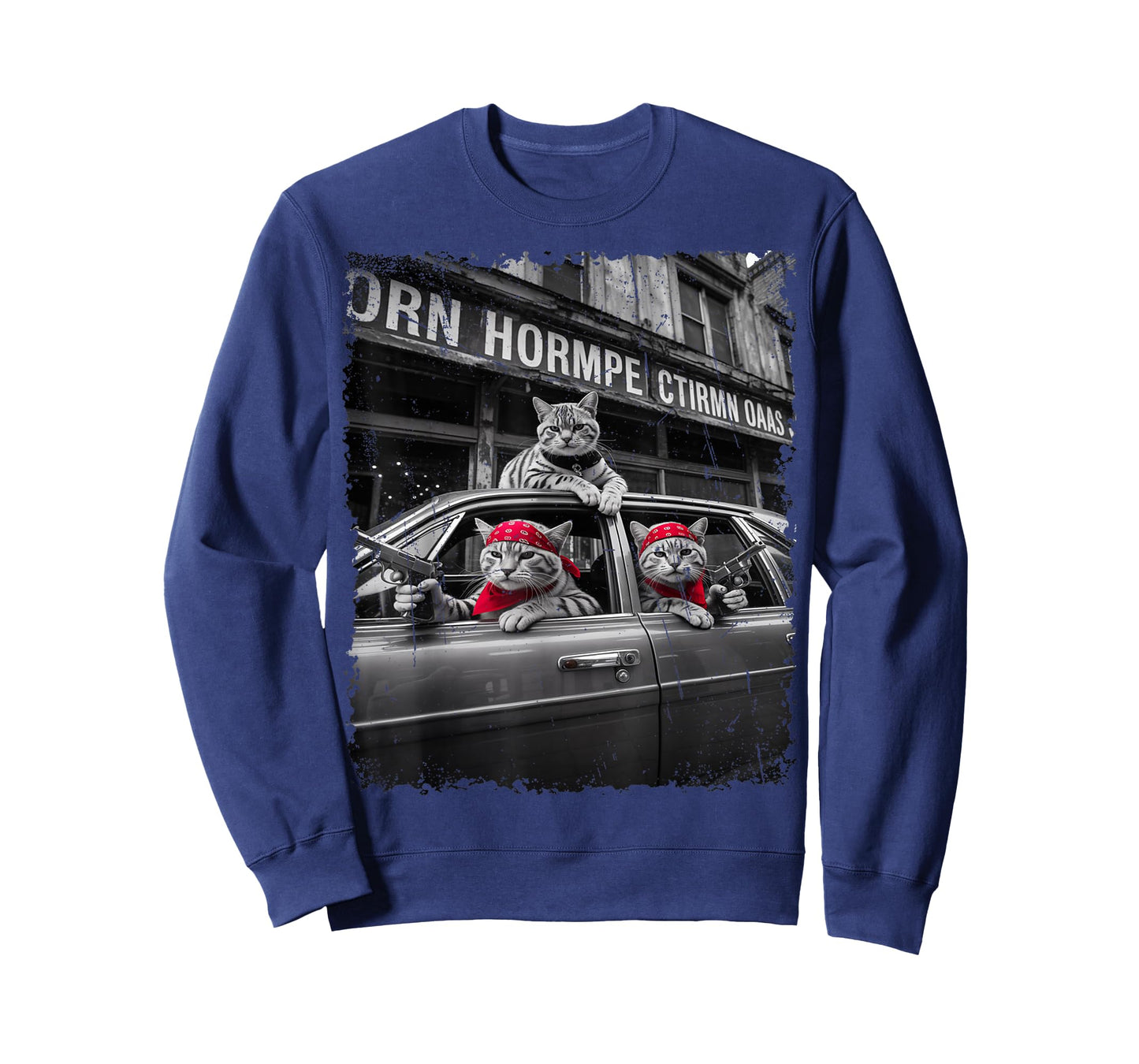 Funny Gangster Cats Street Cat Gang Meme GIFS for Men Wonen T-Shirt