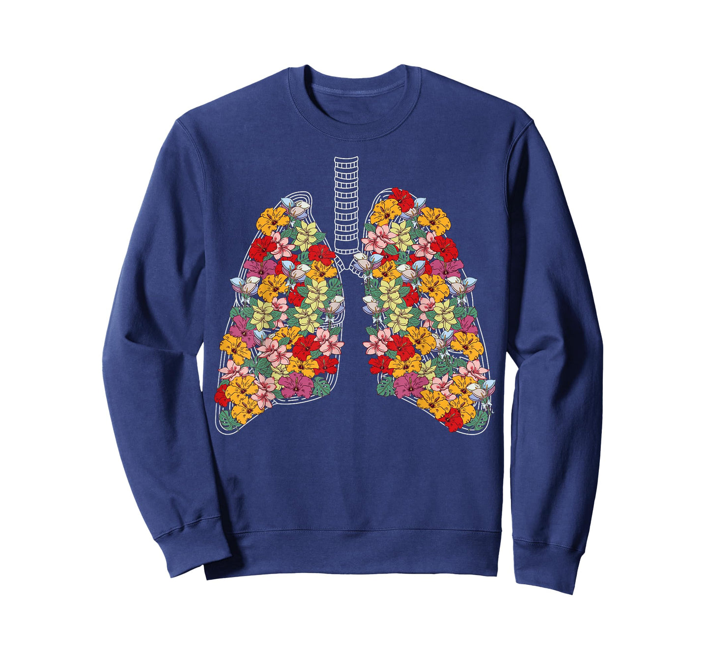 Anatomical Lungs Flowers Medical Science Anatomy Themed T-Shirt