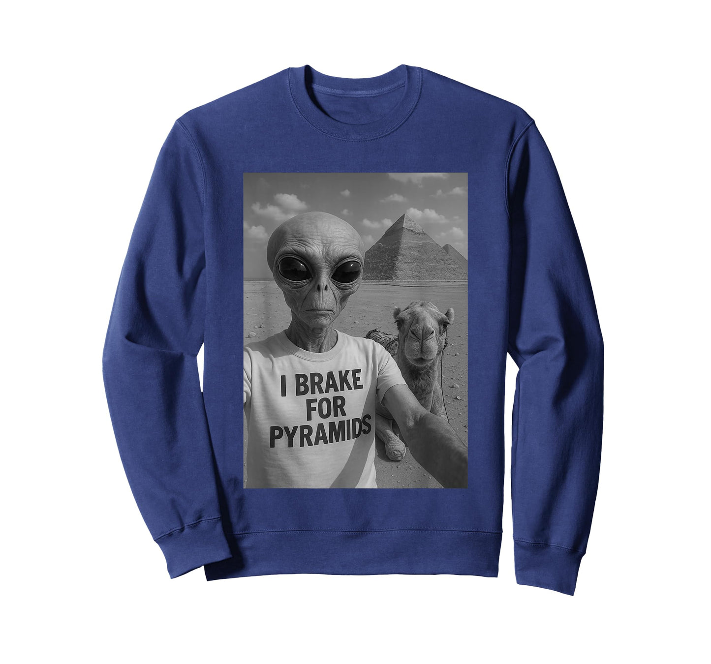 I Brake For Pyramids | Alien Abduction Cute Funny UFO T-Shirt