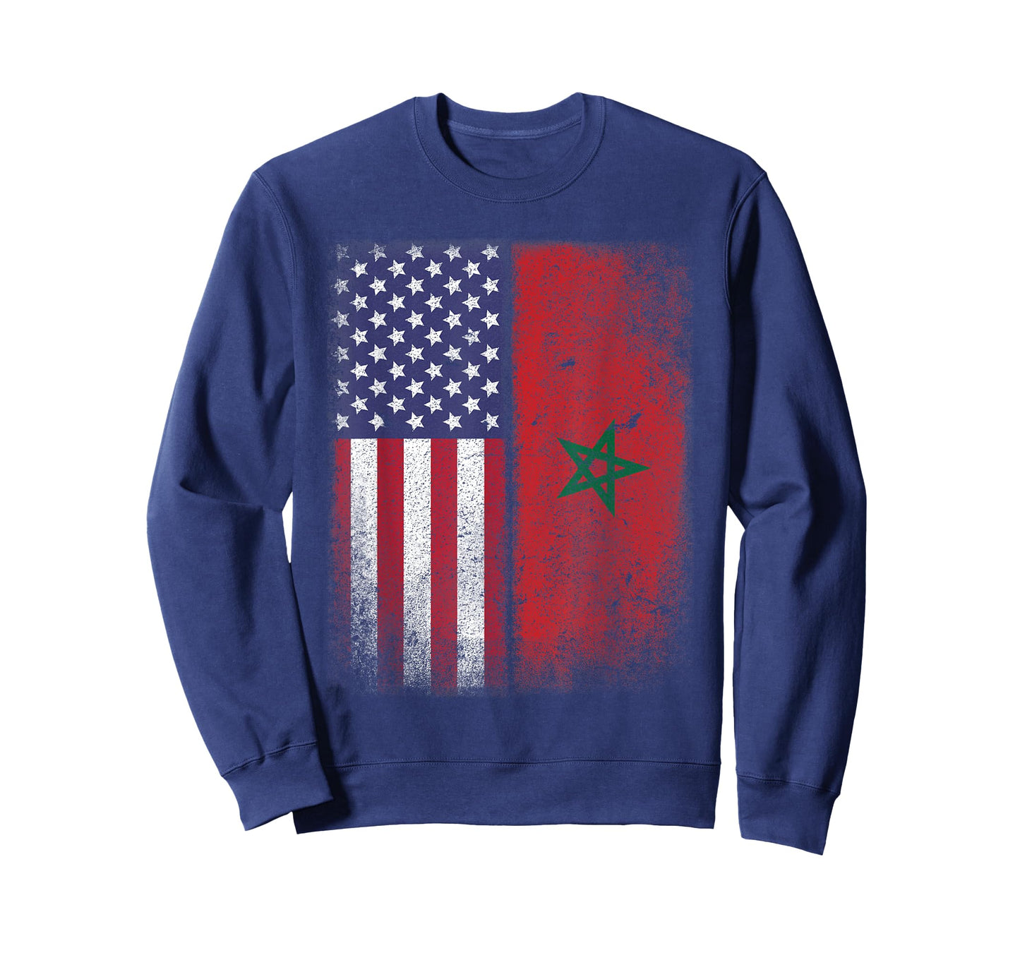 Moroccan American Flag T-shirt Morocco Usa America Gift T-Shirt