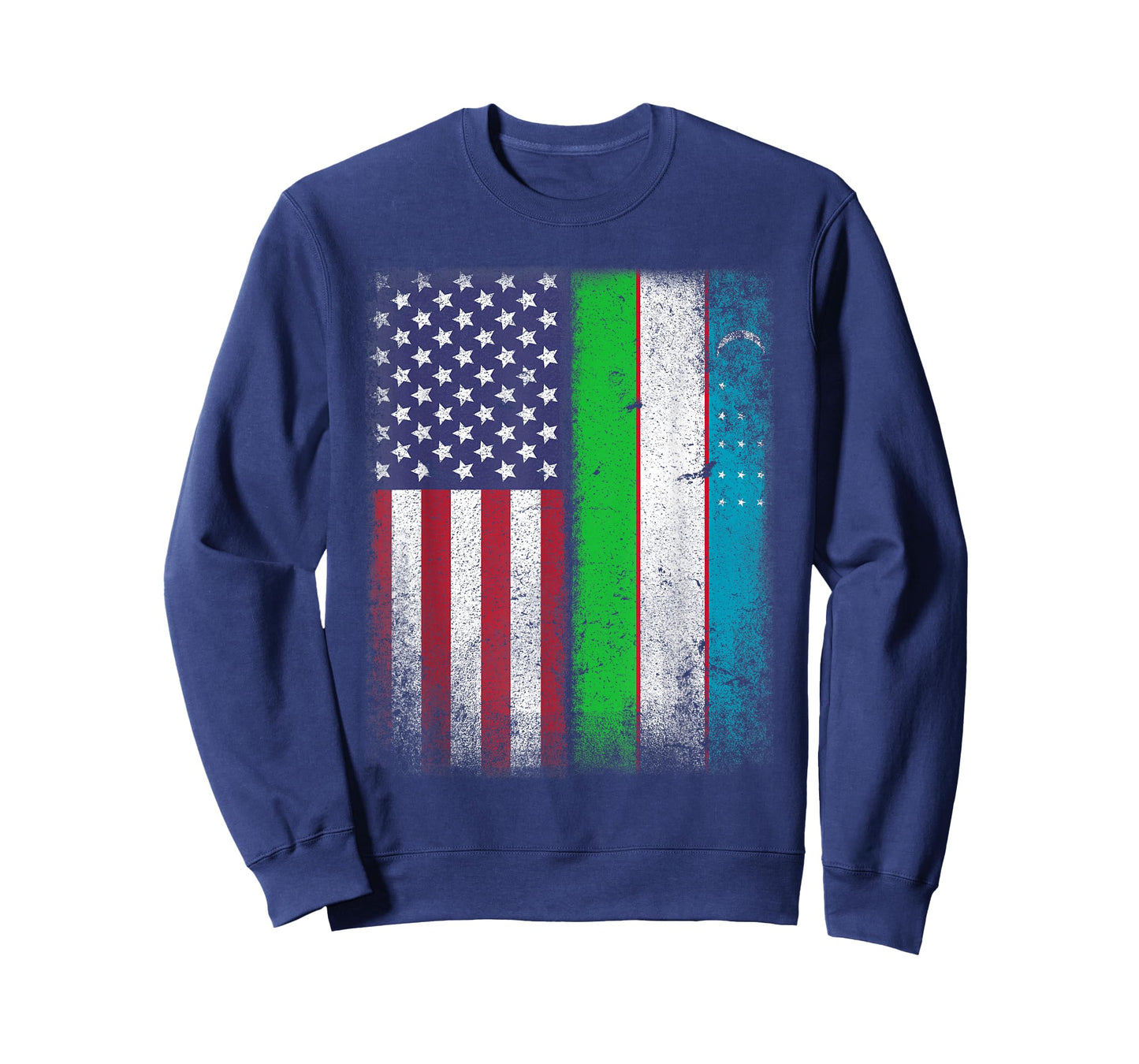 Uzbekistan Usa T-shirt Uzbek American Flag T-Shirt