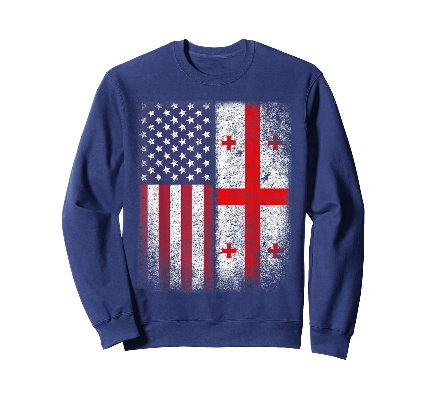 Georgian American Flag T-shirt Georgia Republic Country Usa T-Shirt