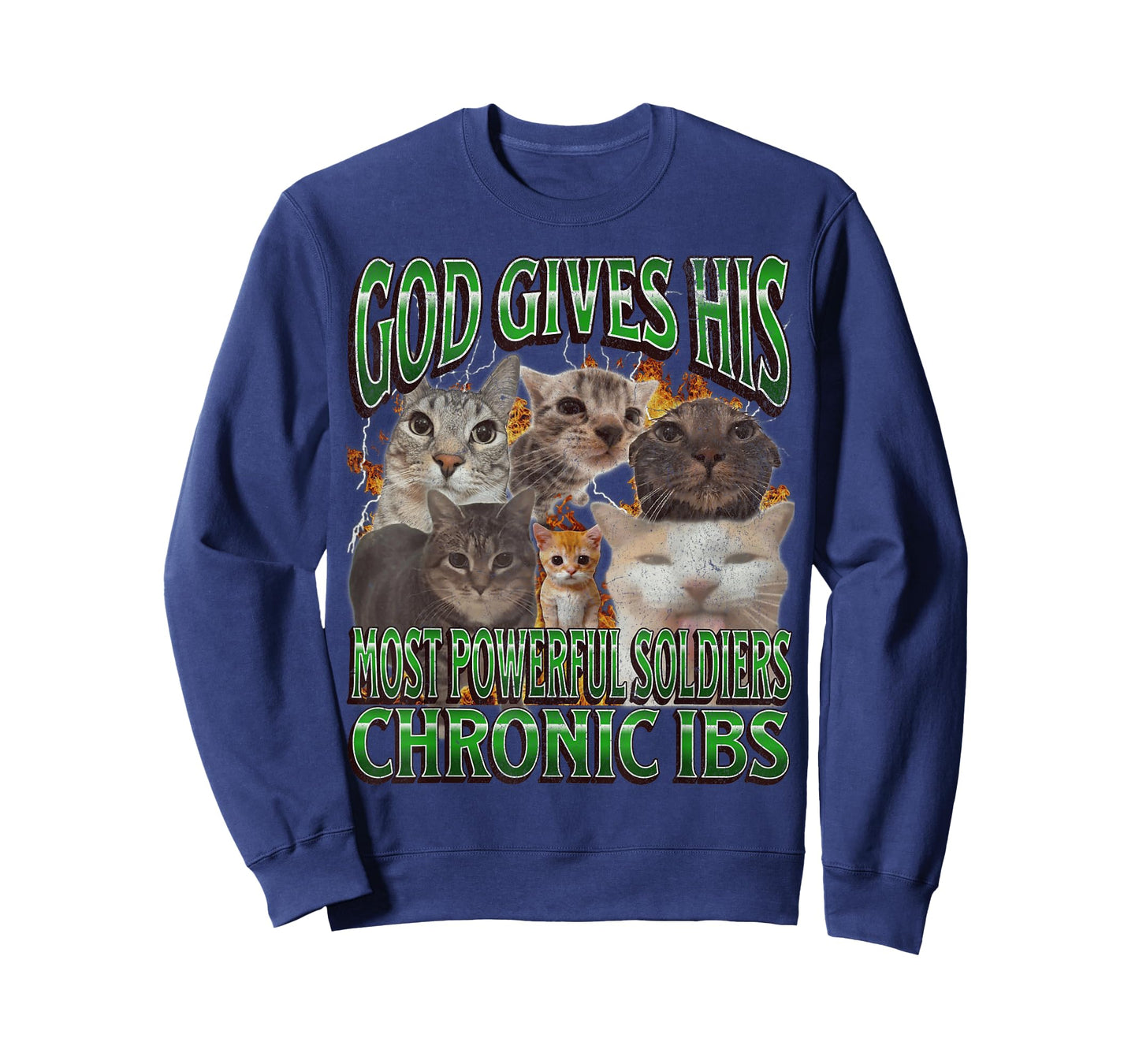 God Gives His Most Powerful IBS Funny Cat Meme Bootleg T-Shirt