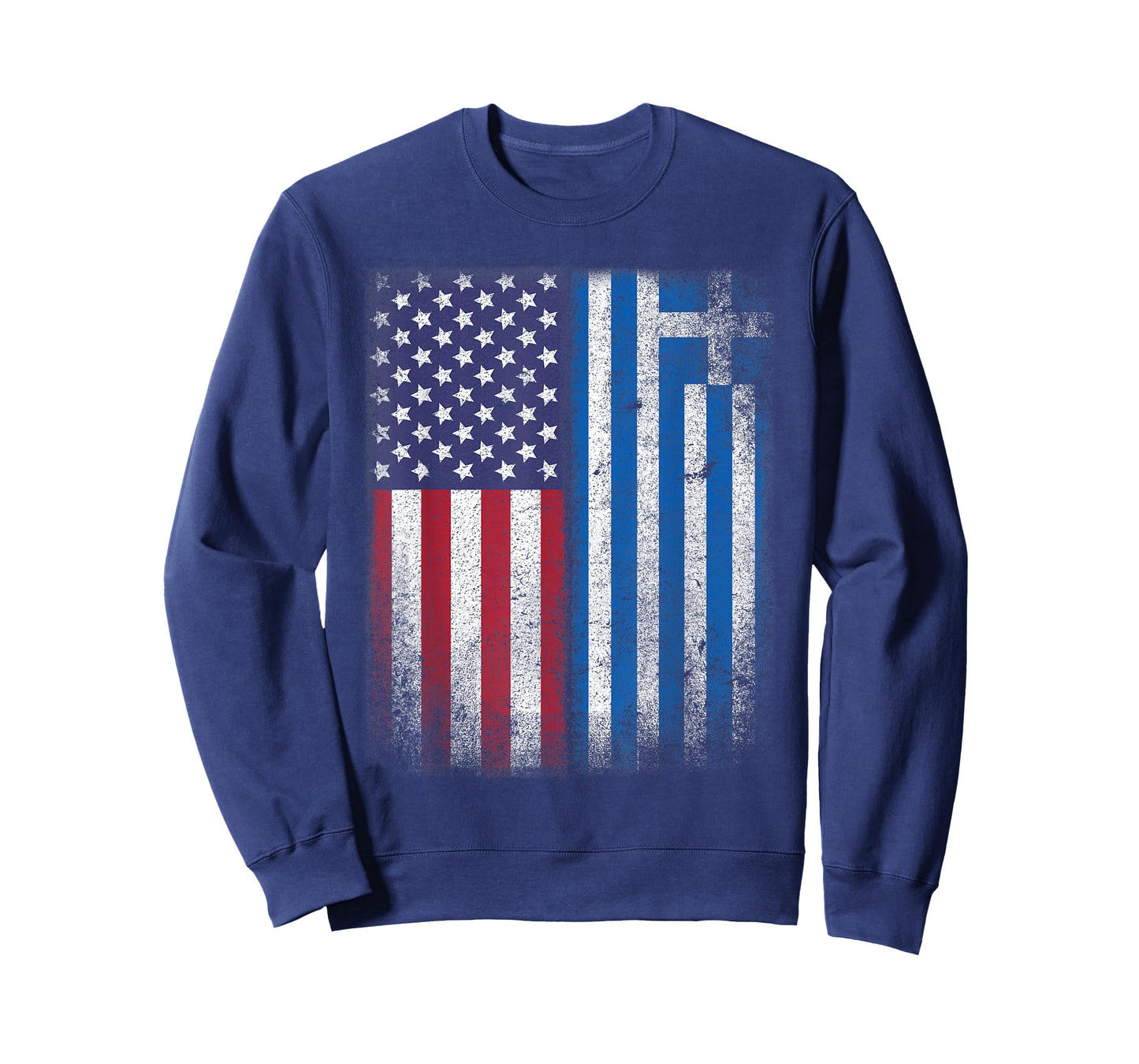 American Greek Flag USA Heritage Greece Half Root DNA Combo T-Shirt