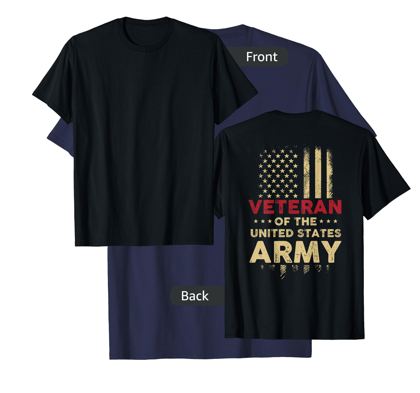 Vintage Veteran US Army Red Line USA American Flag 4th July Women Men T-Shirt
