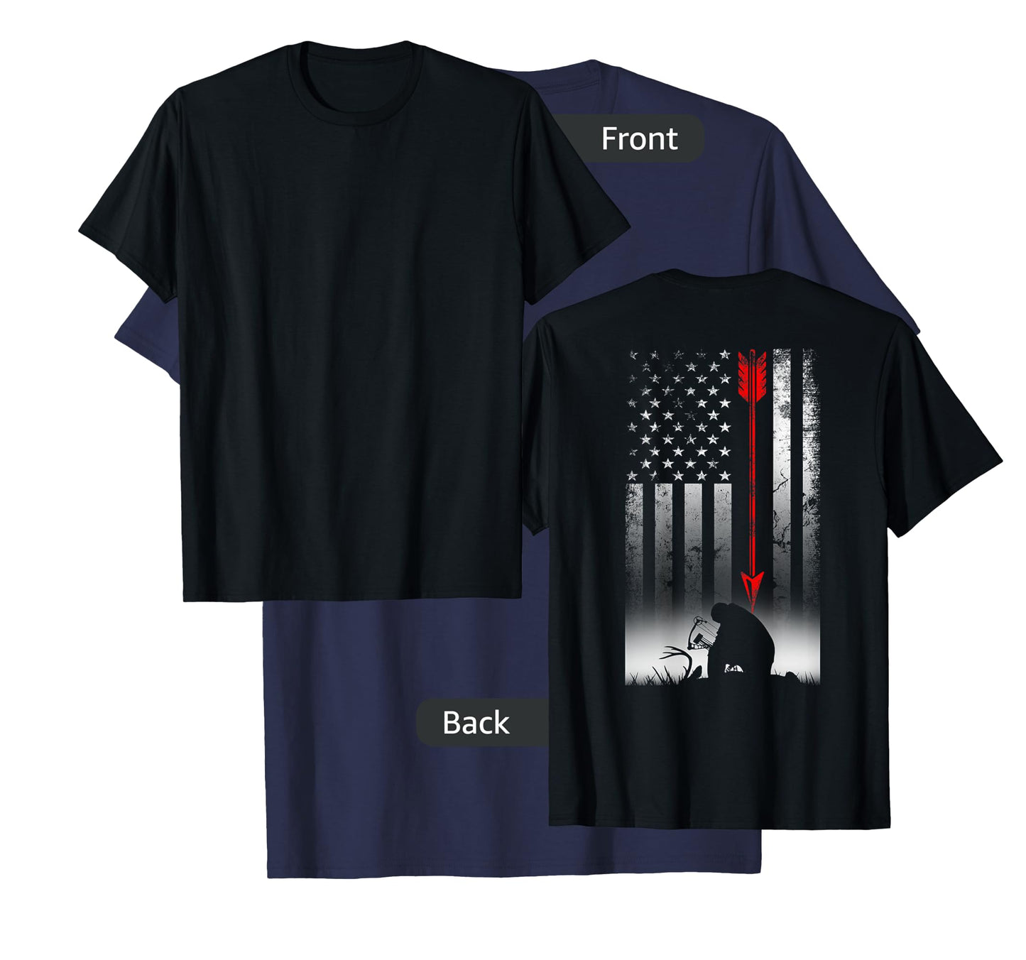 Bow Deer Hunting American Flag Gift for Bow Hunting T-Shirt