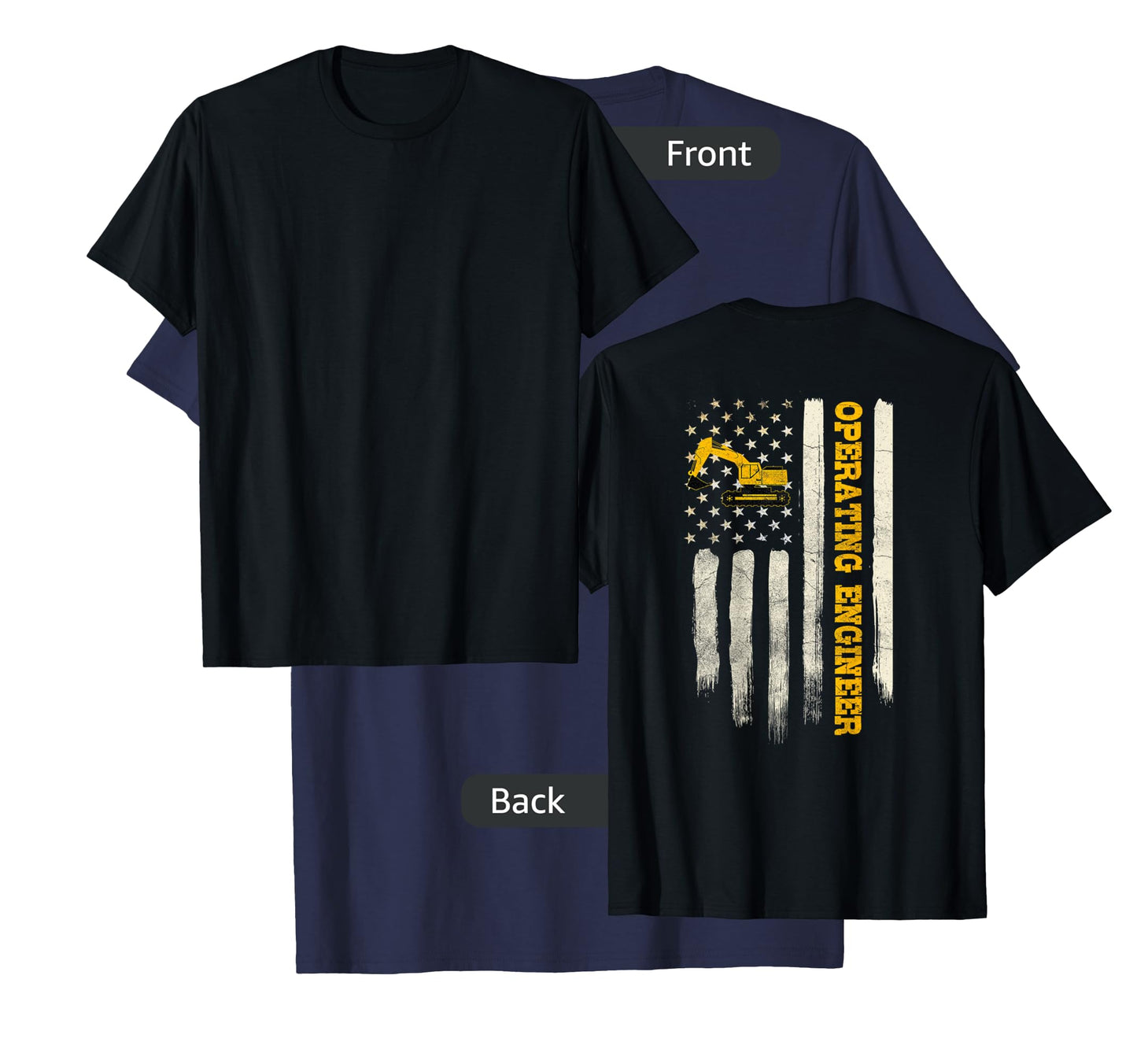 Operating Engineers Design On Back Of Clothing T-Shirt