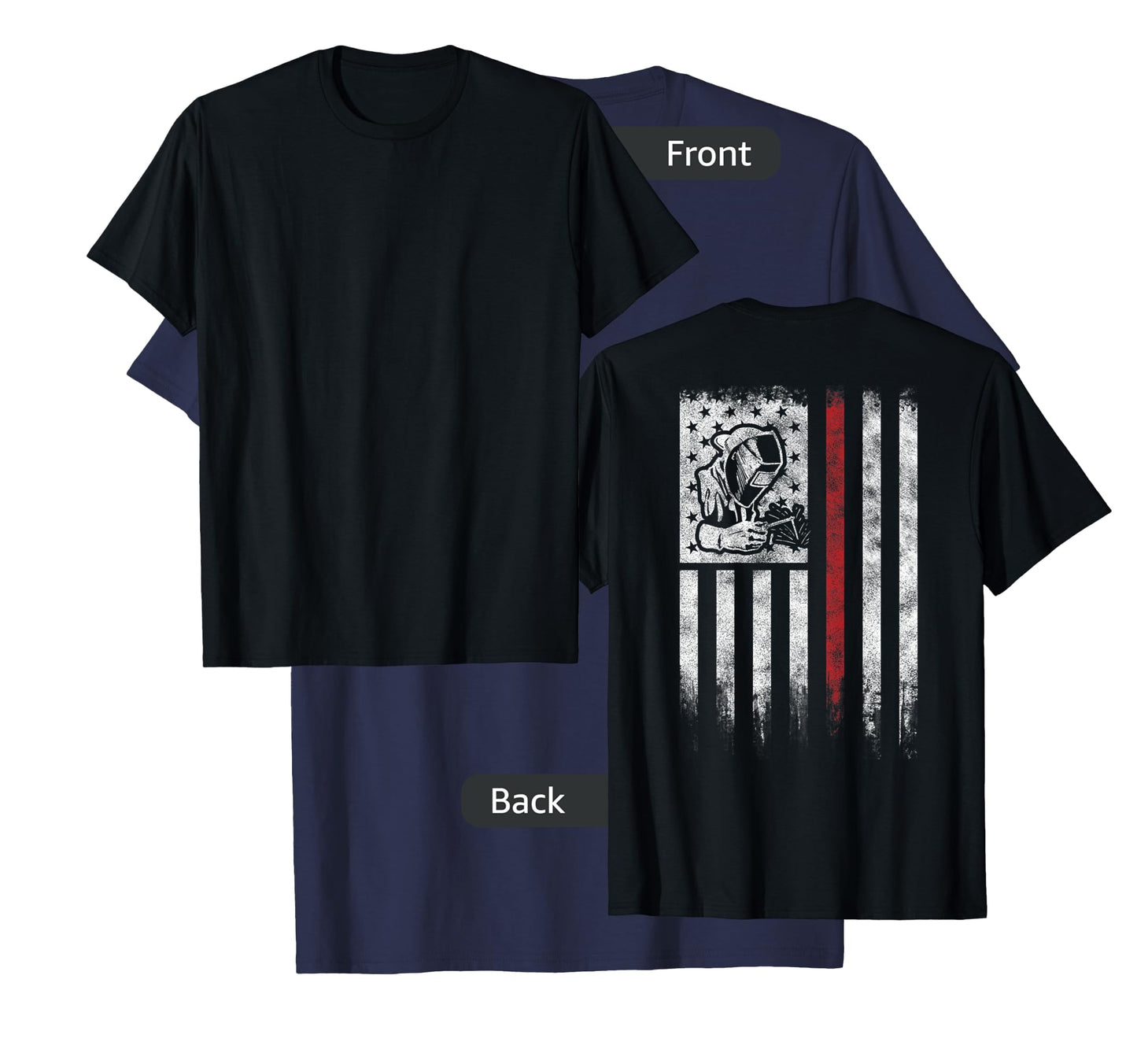 Welder Vintage USA American Flag Patriotic Welding T-Shirt