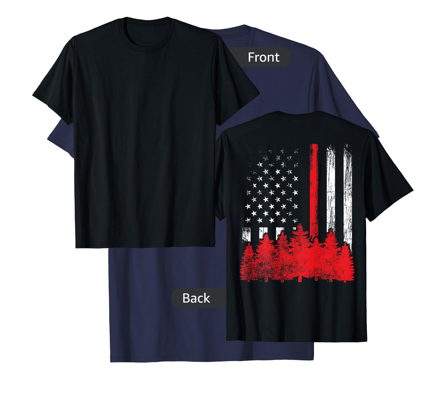 Thin Red Line American Flag Wildland Firefighter Shirts Gift T-Shirt