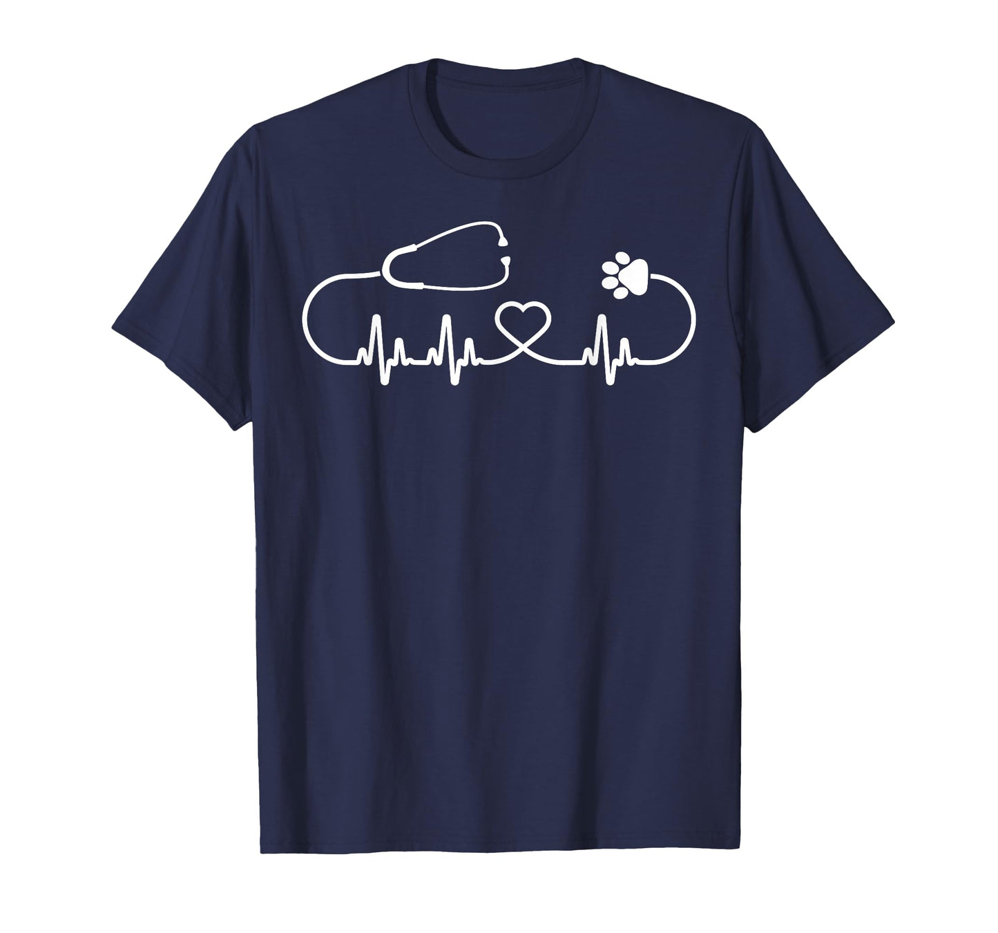 Cool Veterinarian Heartbeat | Funny Veterinary Worker Gift T-Shirt