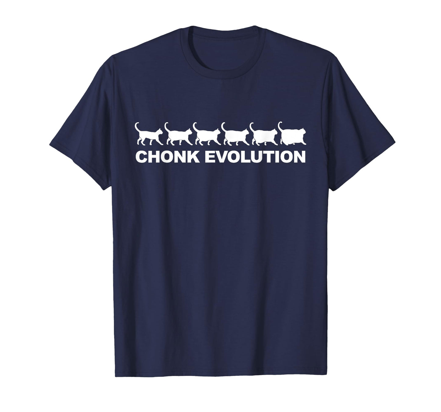 Funny Chonkers chunky cat Chonk Cat Evolution Men Women T-Shirt