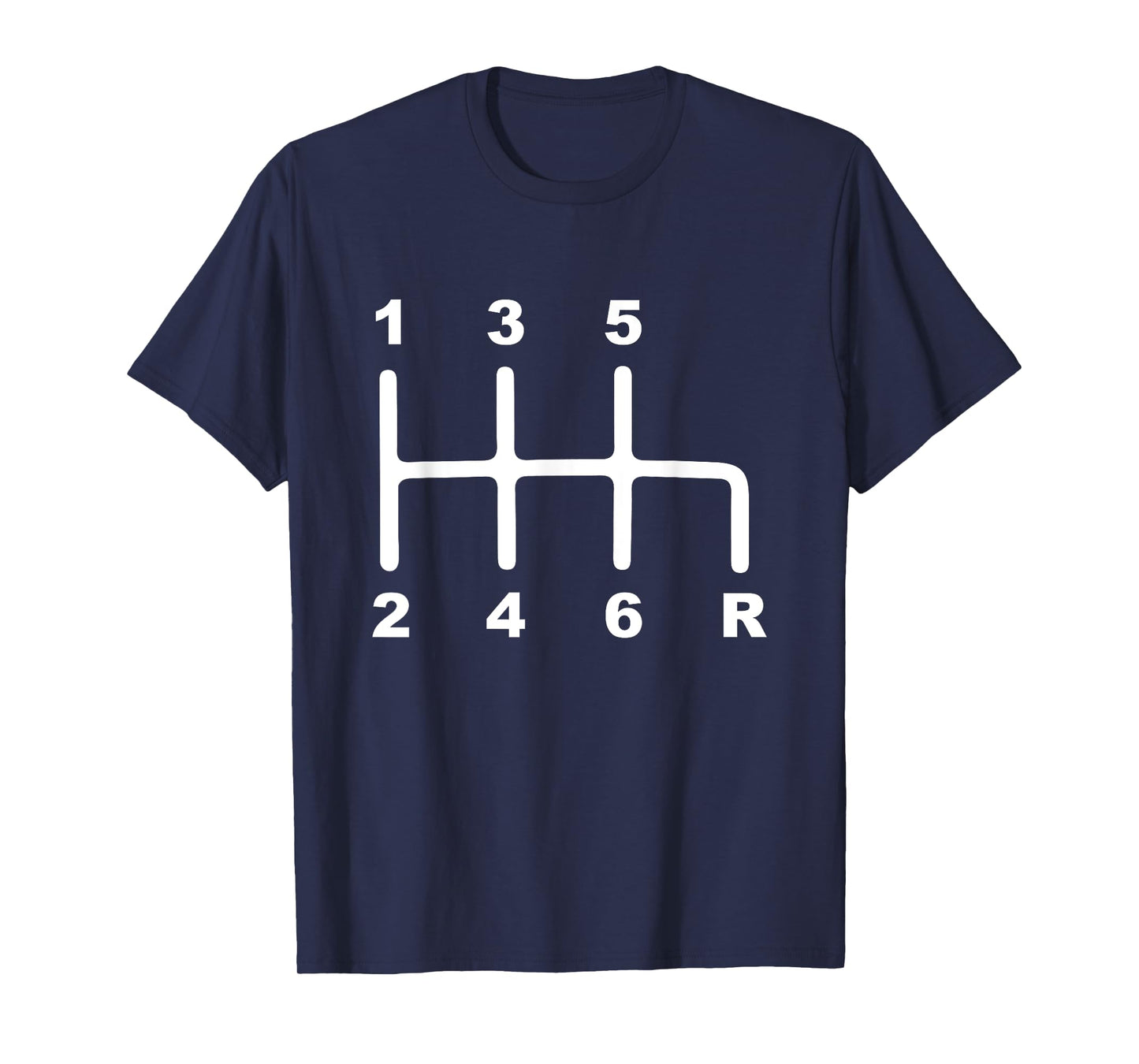 6 Speed Manual Transmission Shift Pattern Car T-Shirt