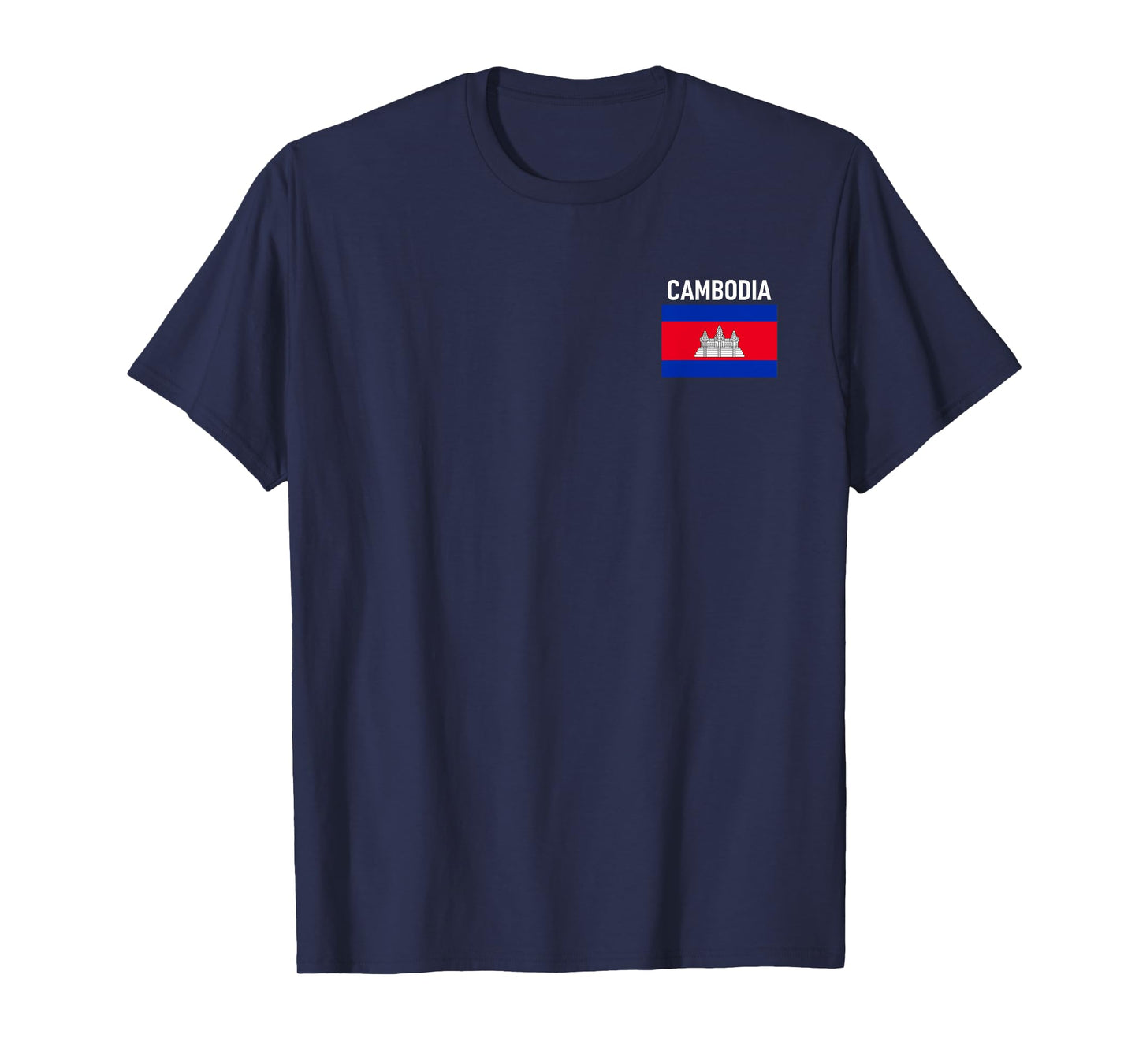 Cambodia Flag Pocket Cambodian Family Roots Men Women Kids T-Shirt