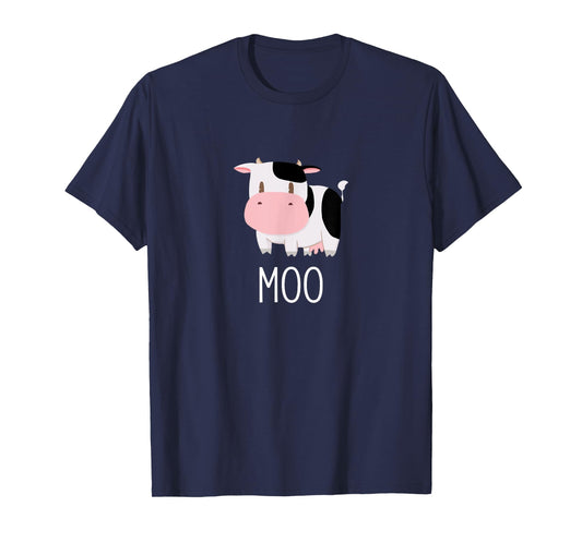 Cute Cow Moo Farm Animals Funny Farmer Cool Humor Novelty T-Shirt