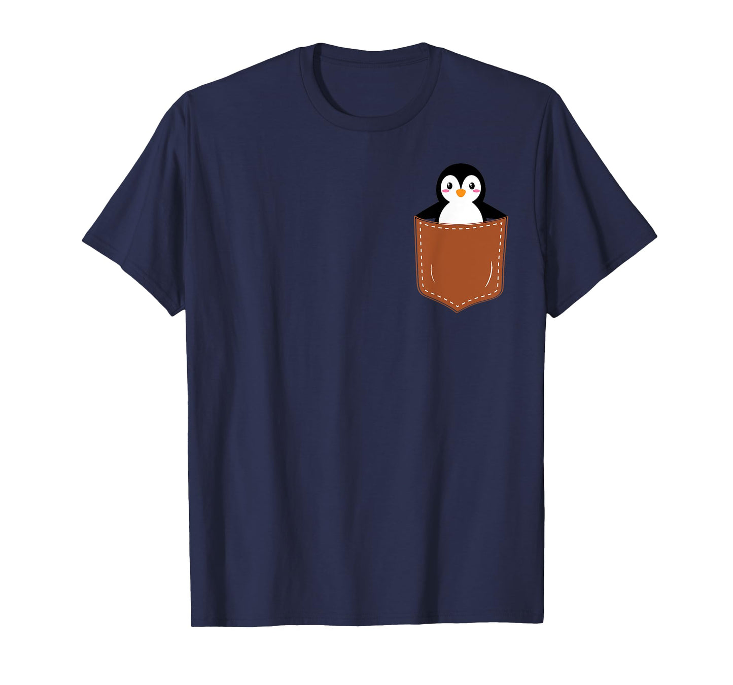 Cute Penguins Design Lovers, Funny Pingu Penguin In Pocket T-Shirt